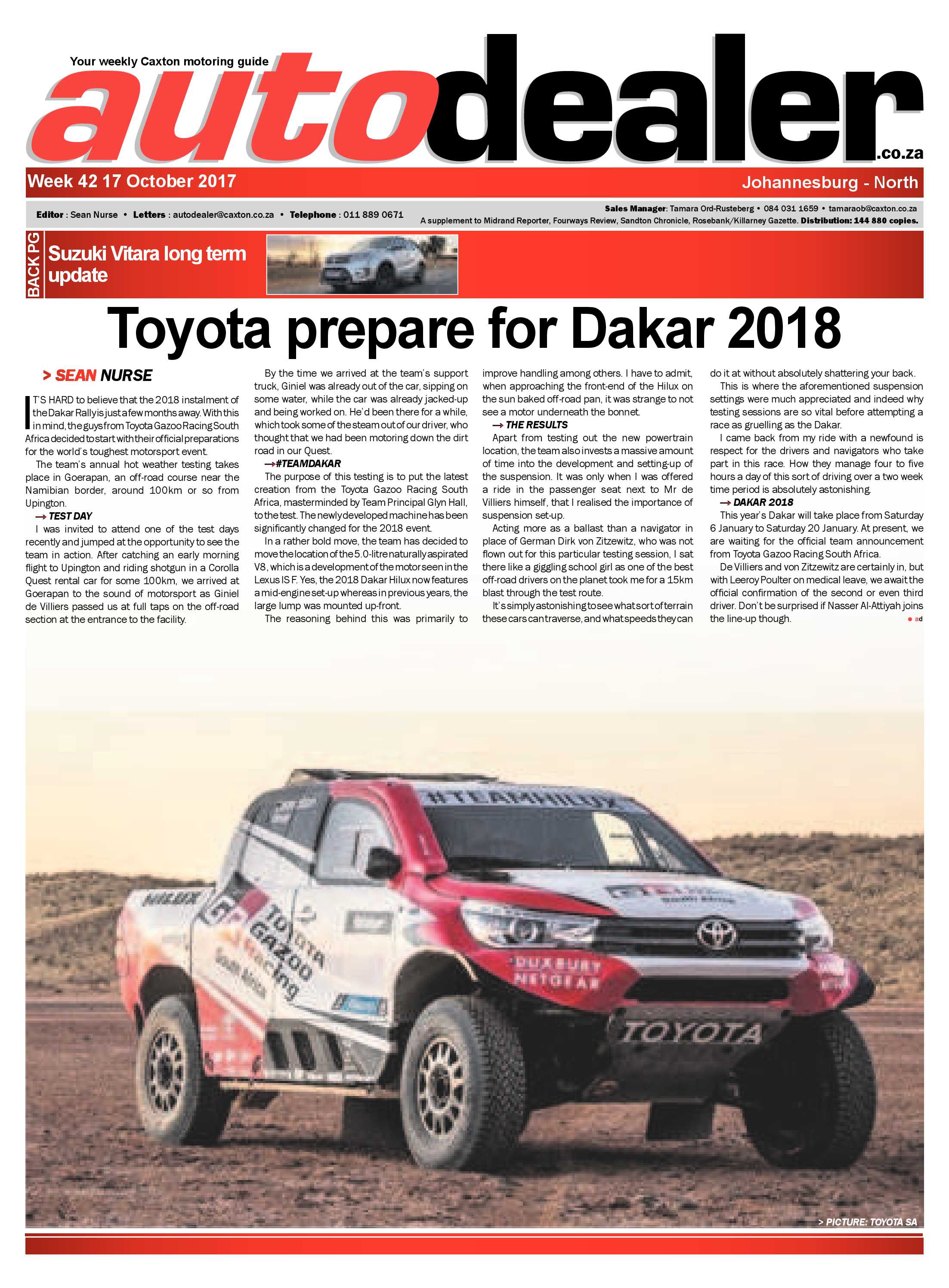 Auto Dealer 17th October North page 1