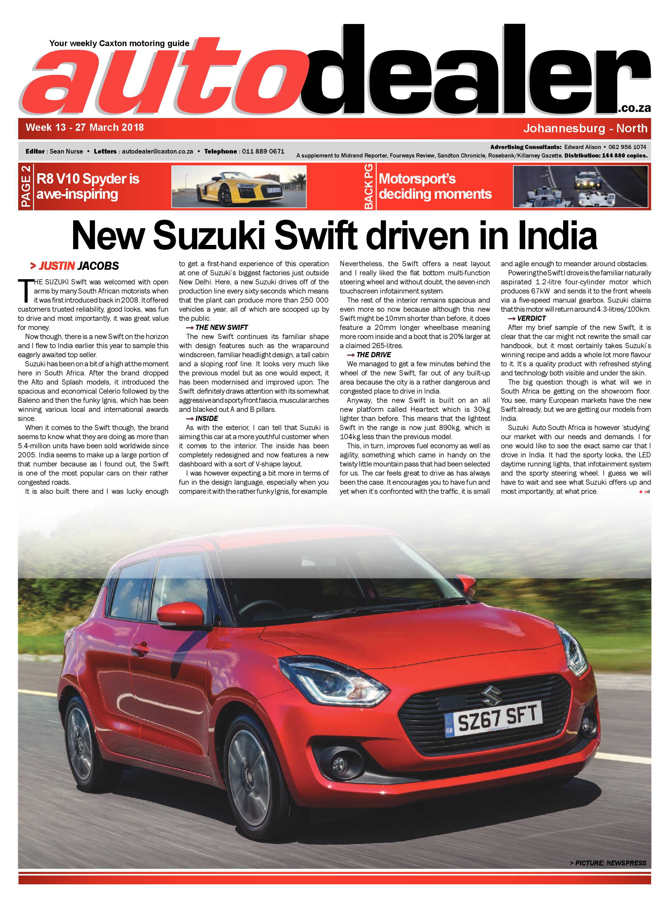 Autodealer North 13-27 March, 2018 page 1