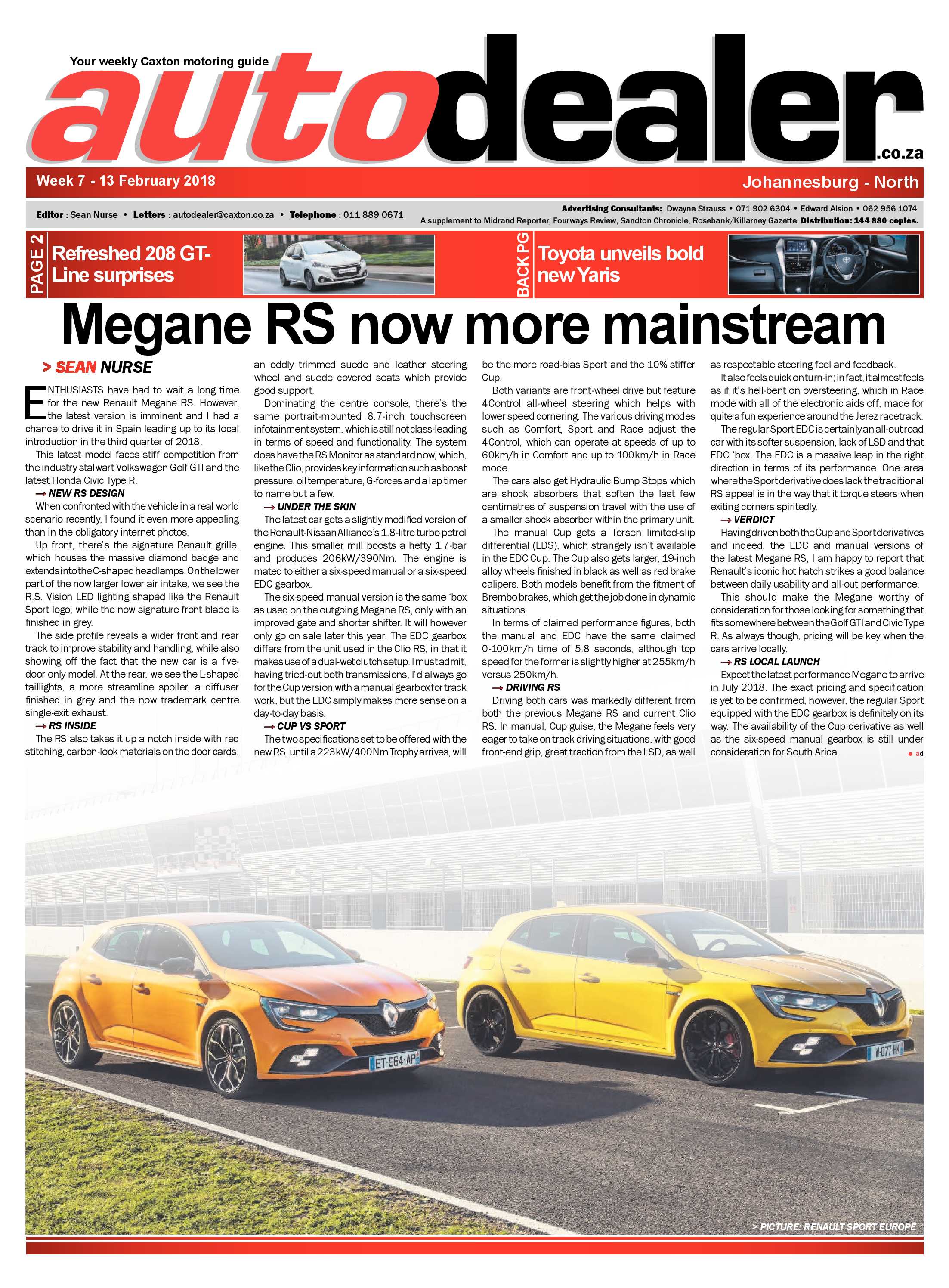 Autodealer North 7-13 February, 2018 page 1