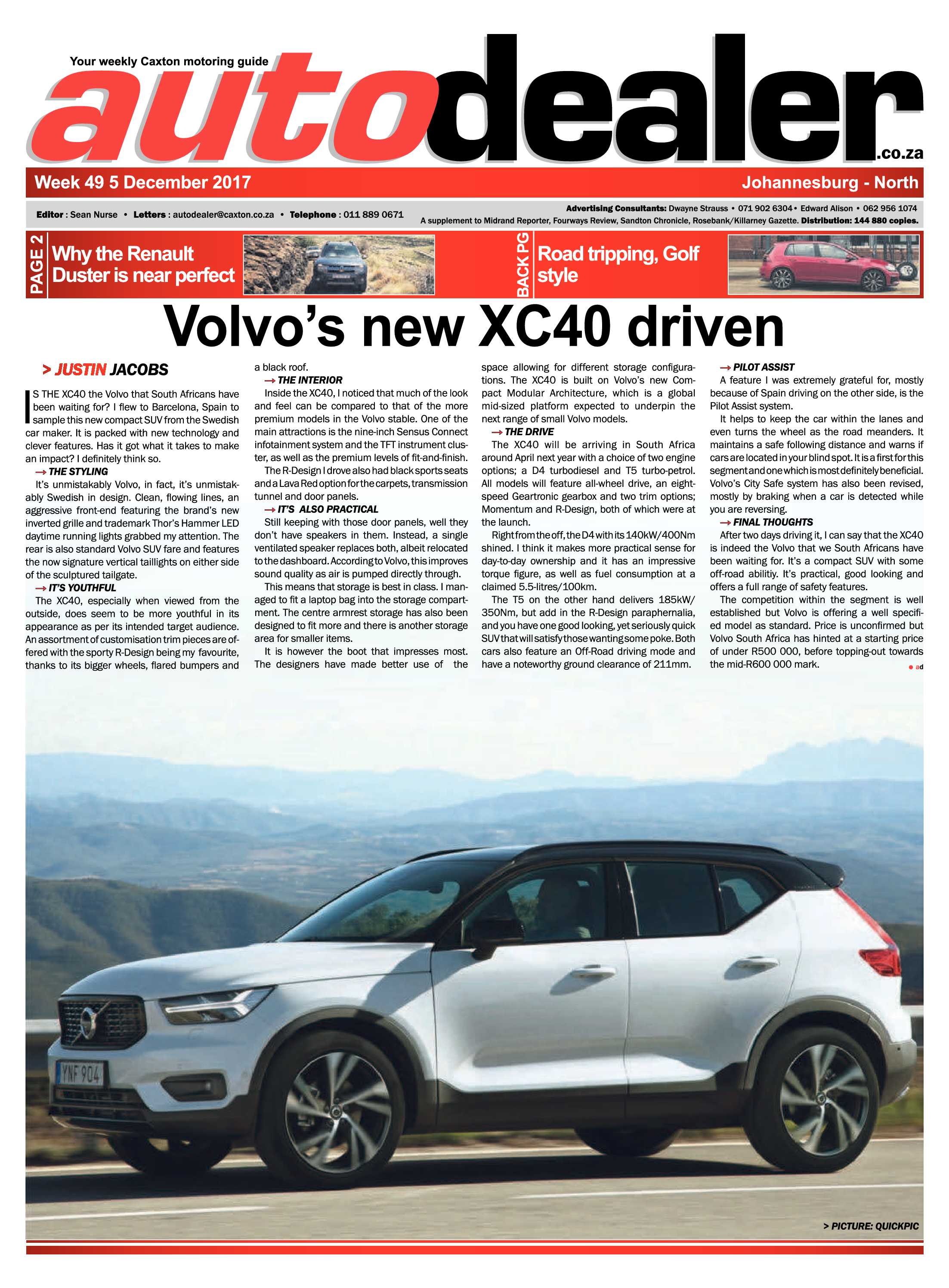 Autodealer North 8 December, 2017 page 1