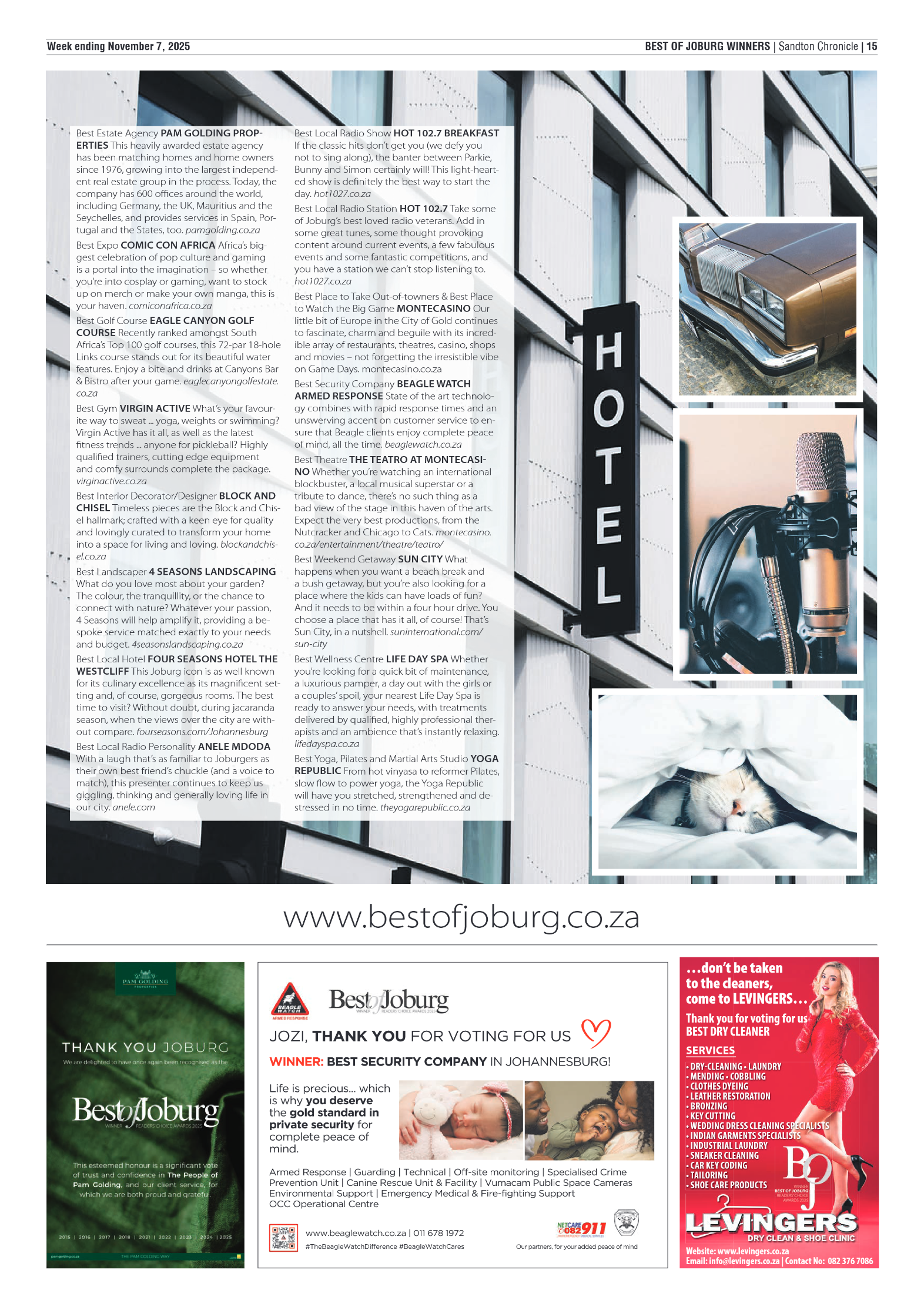 Best of Joburg Readers Choice Awards 2025 page 11