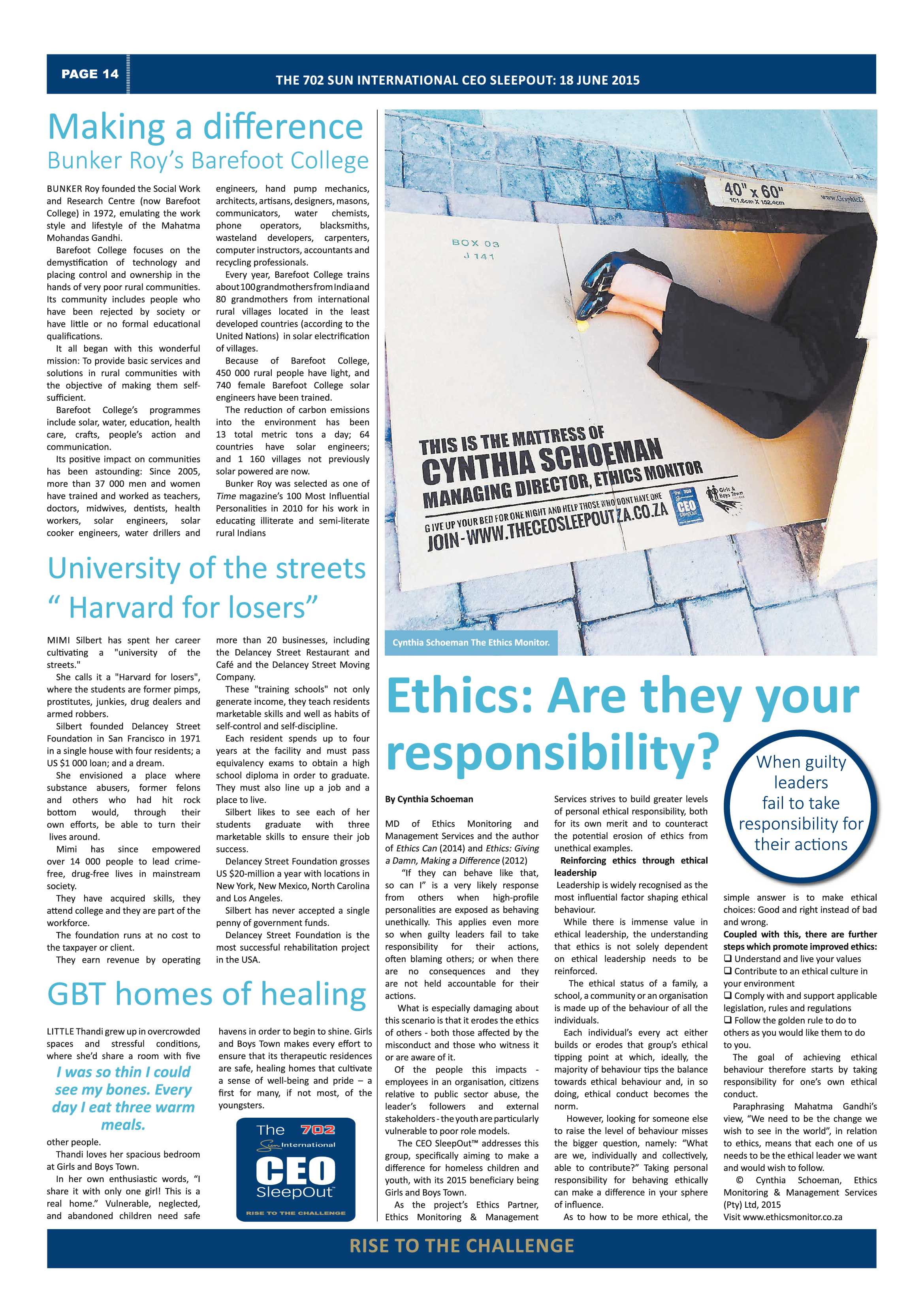 CEO Sleepout page 16