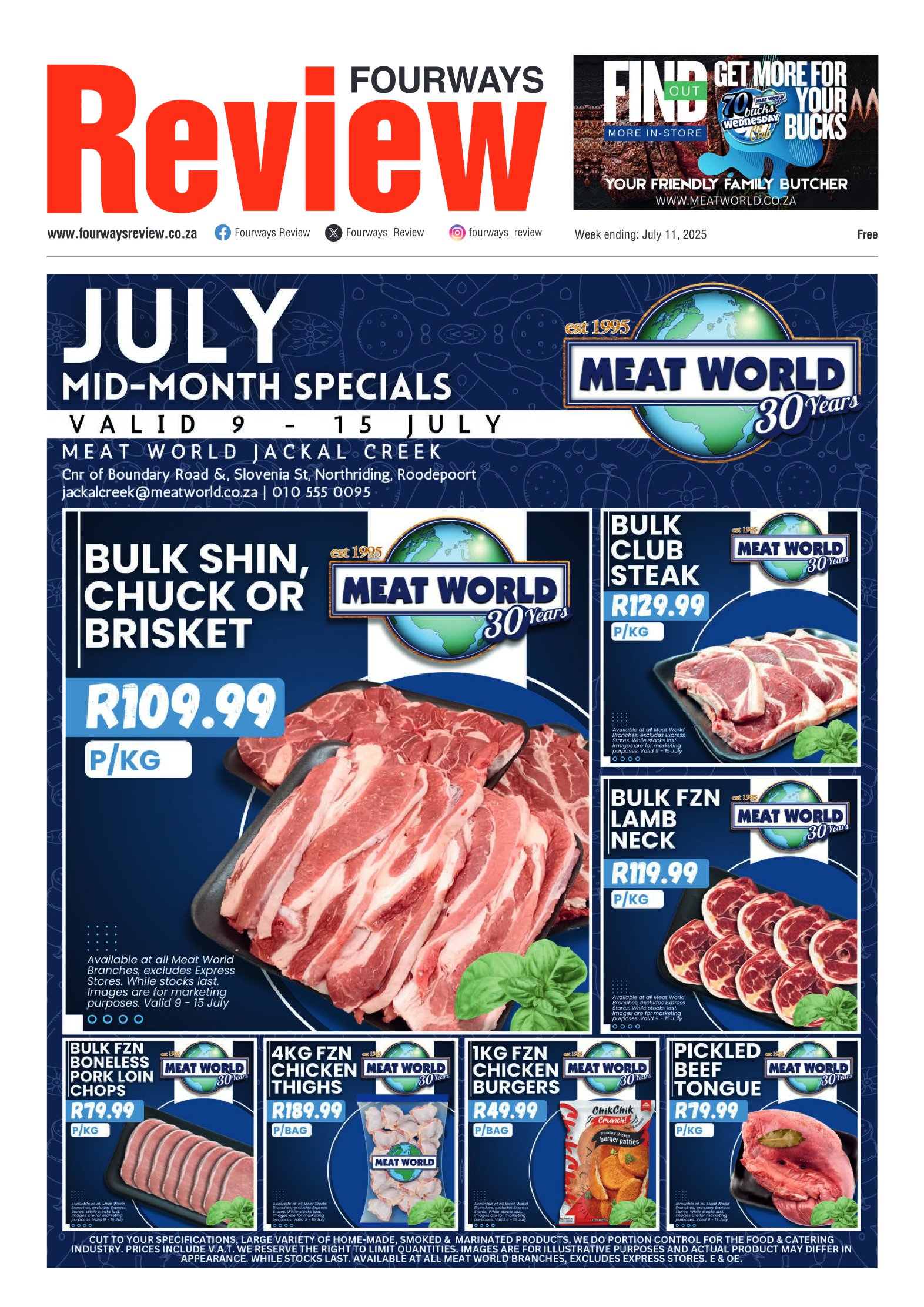 Fourways Review 11 July 2025 page 1