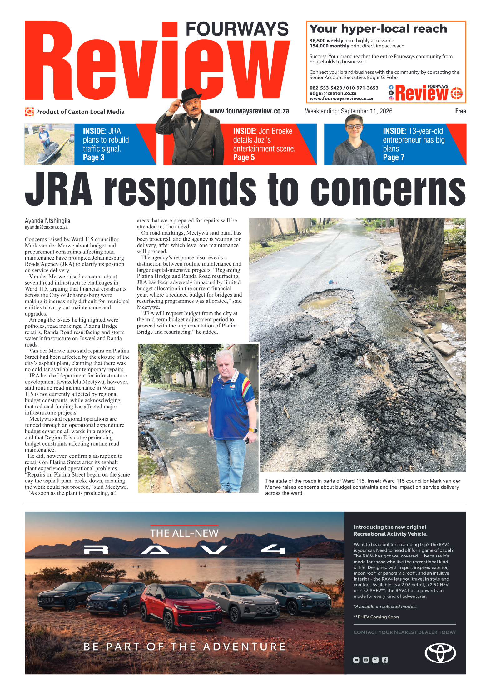 Fourways Review 11 September 2026 page 1