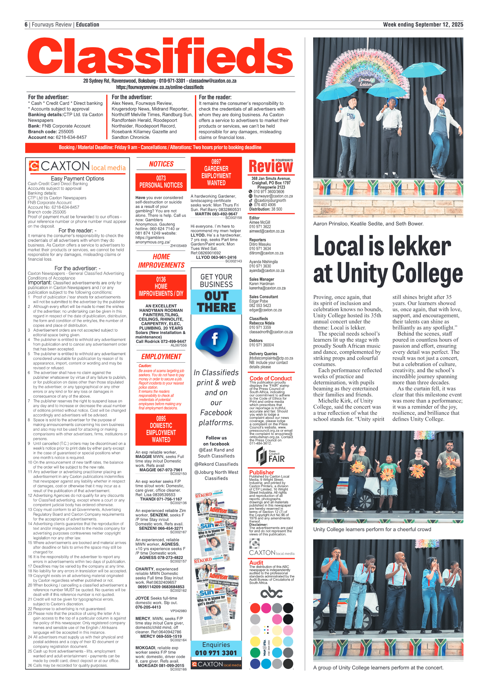 Fourways Review 12 September 2025 page 6