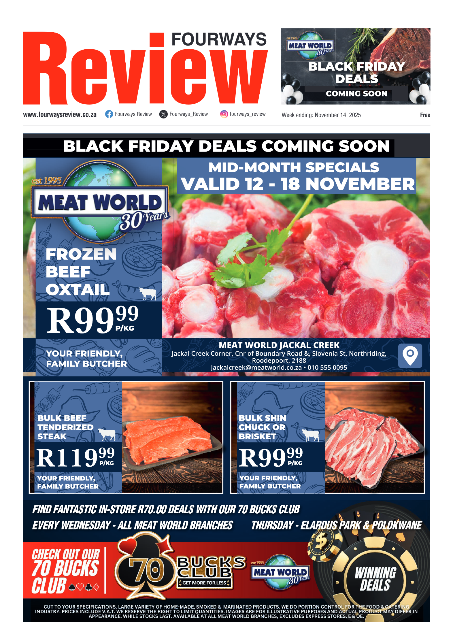 Fourways Review 14 November 2025 page 1