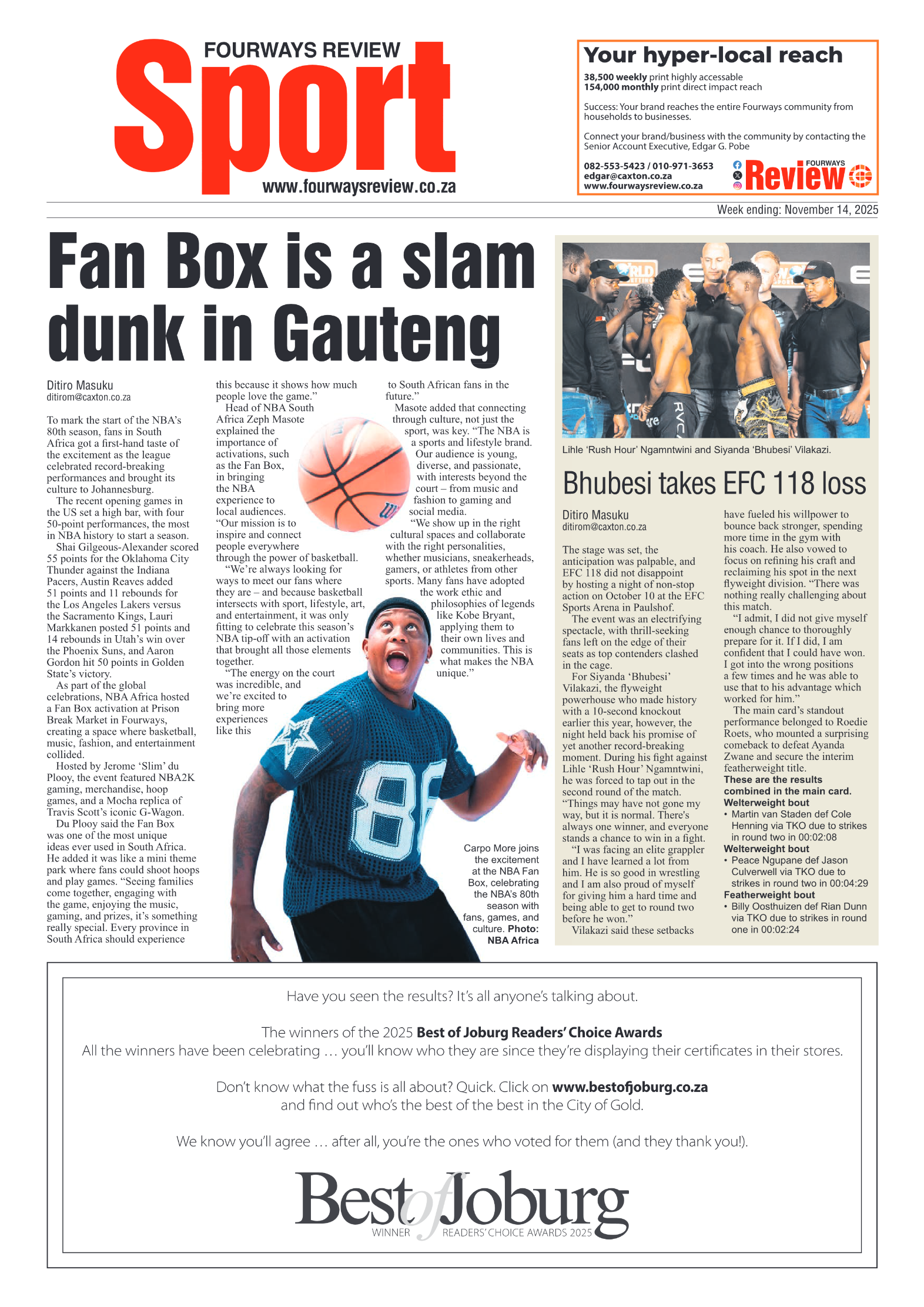 Fourways Review 14 November 2025 page 10