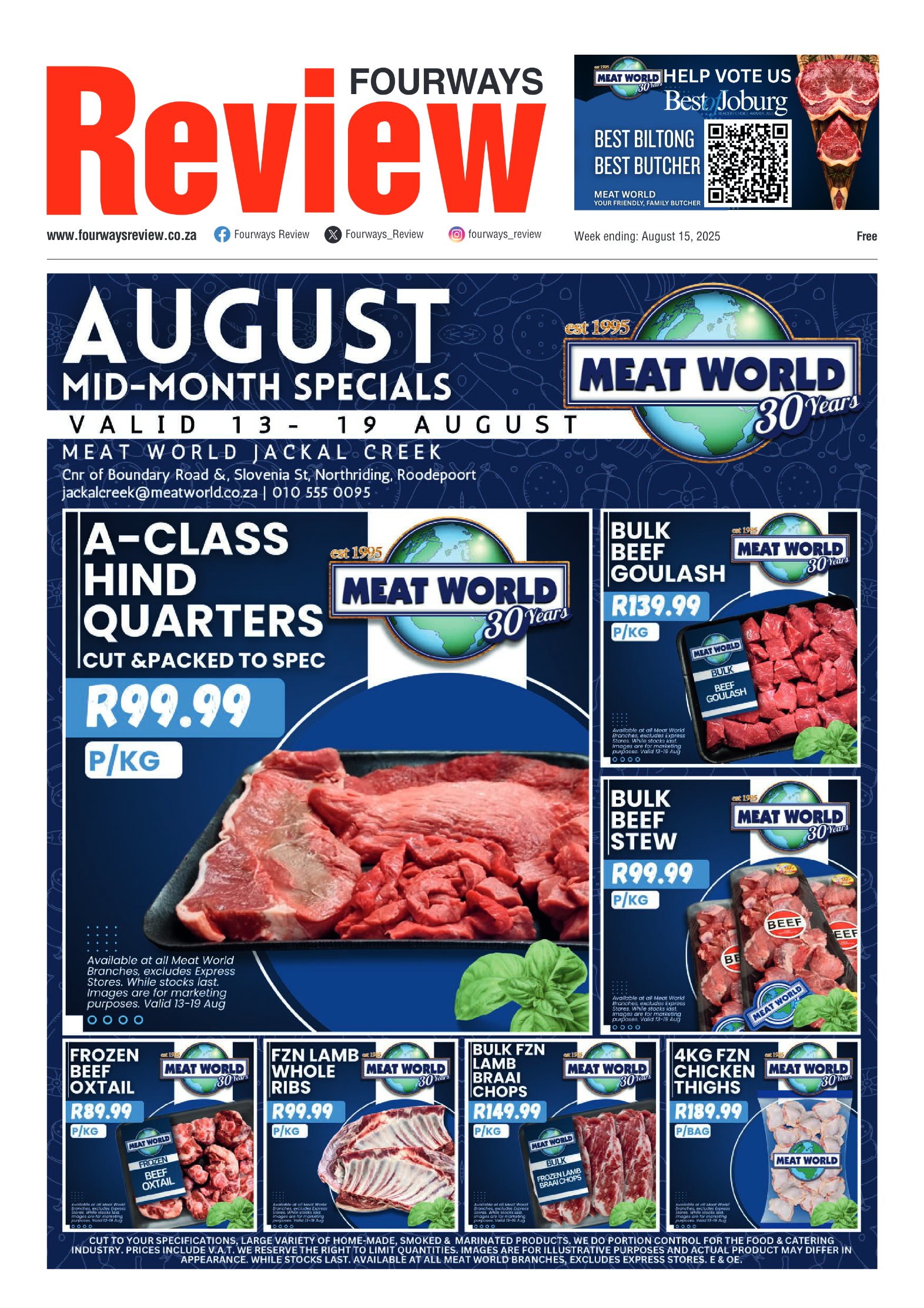 Fourways Review 15 August 2025 page 1