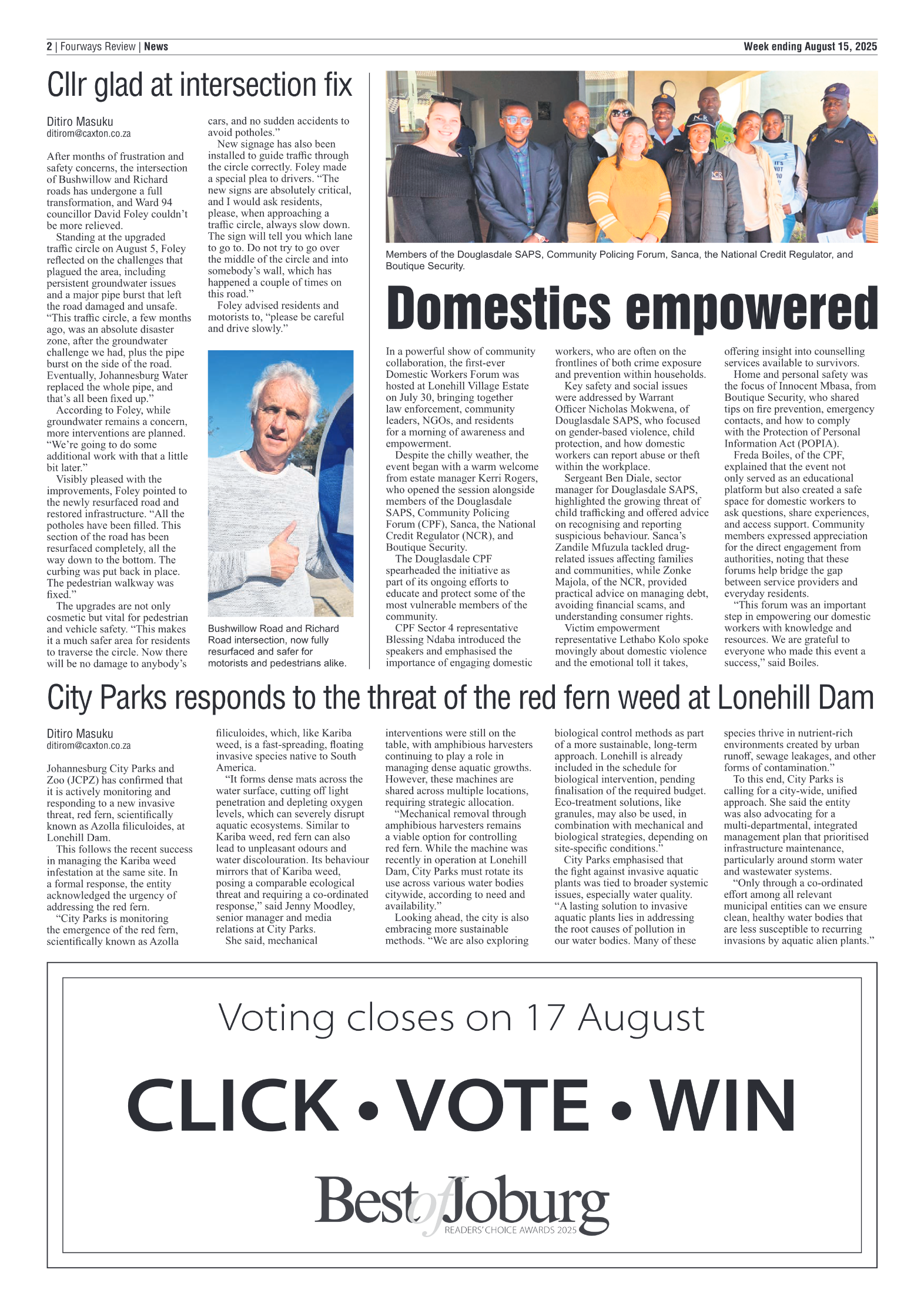 Fourways Review 15 August 2025 page 4