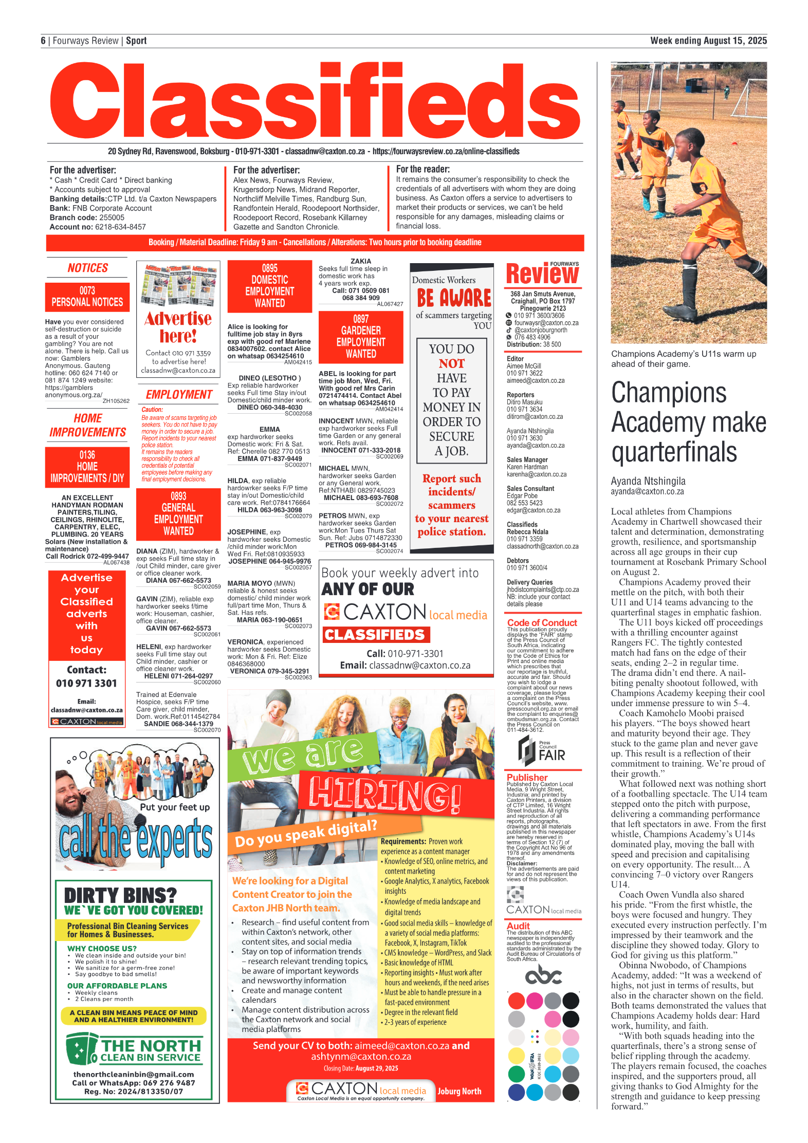 Fourways Review 15 August 2025 page 8