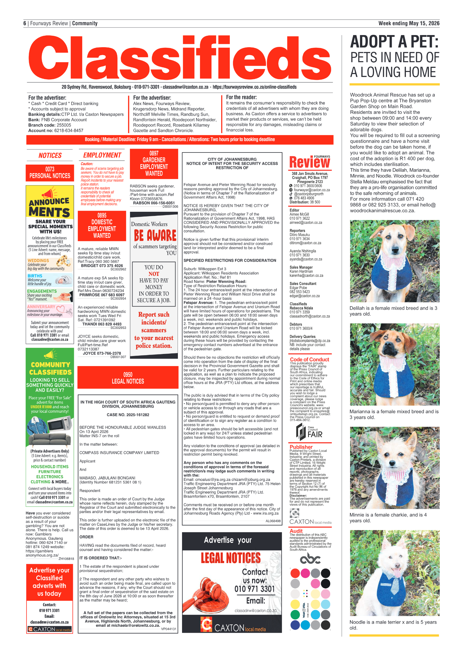 Fourways Review 15 May 2026 page 6