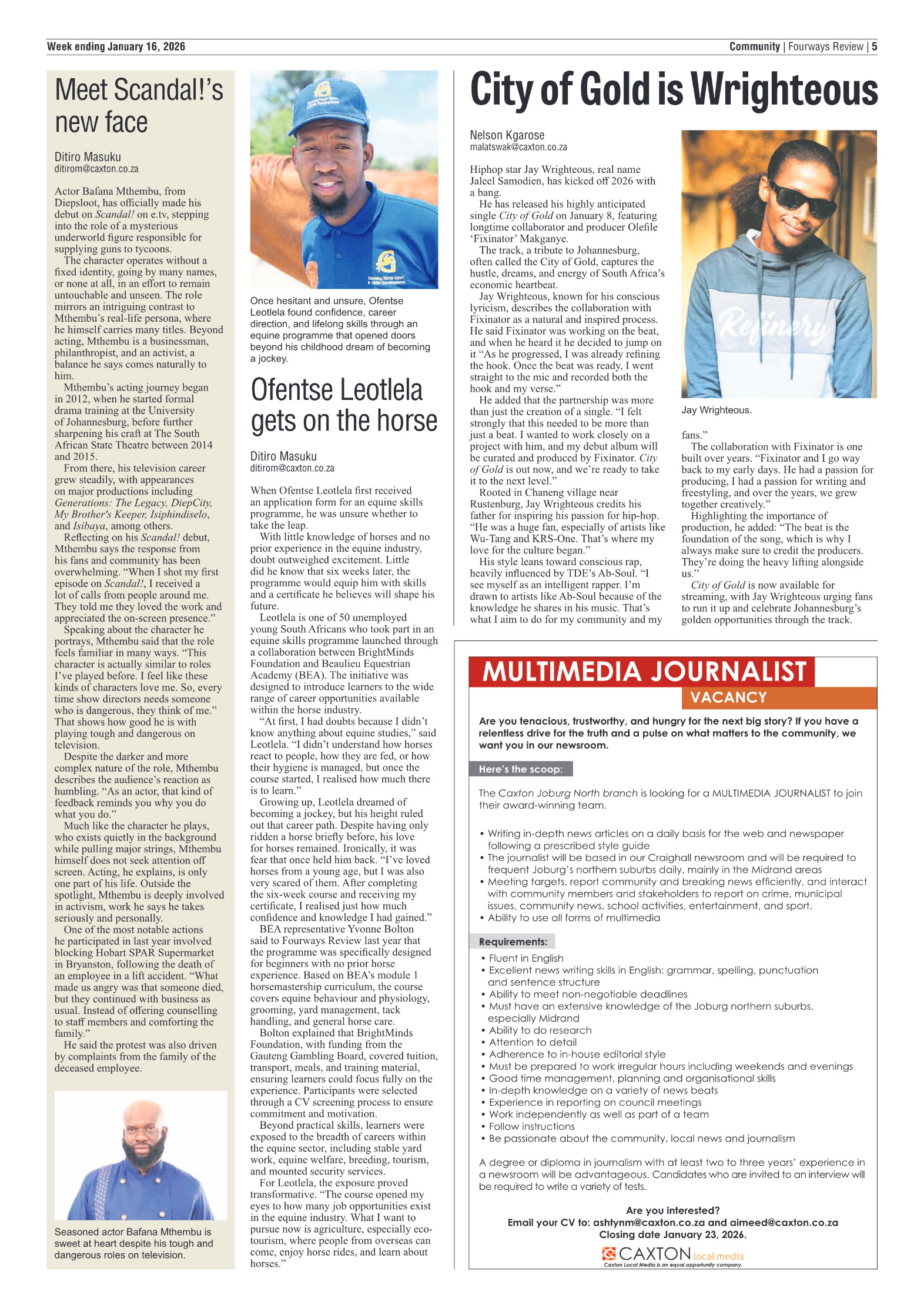 Fourways Review 16 January 2026 page 7