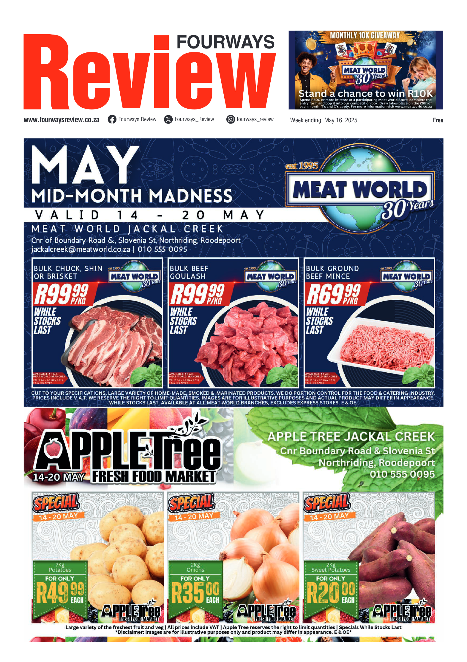 Fourways Review 16 May 2025 page 1