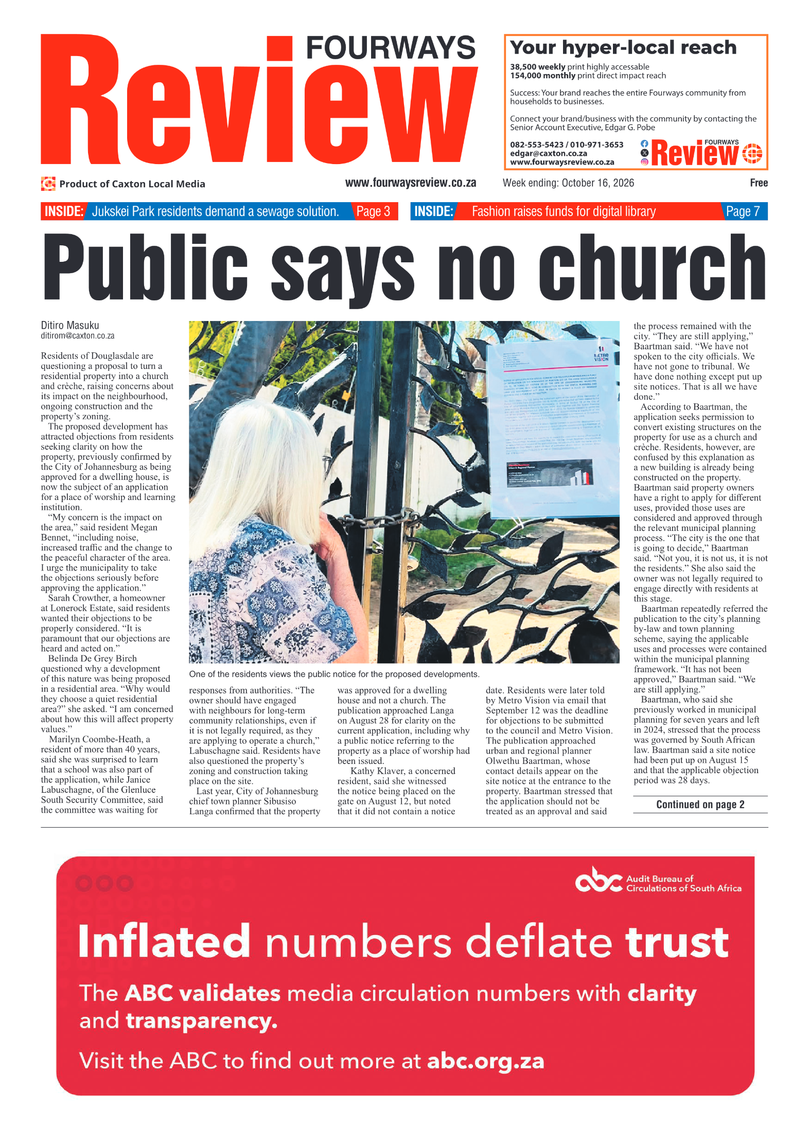 Fourways Review 16 October 2026 page 1