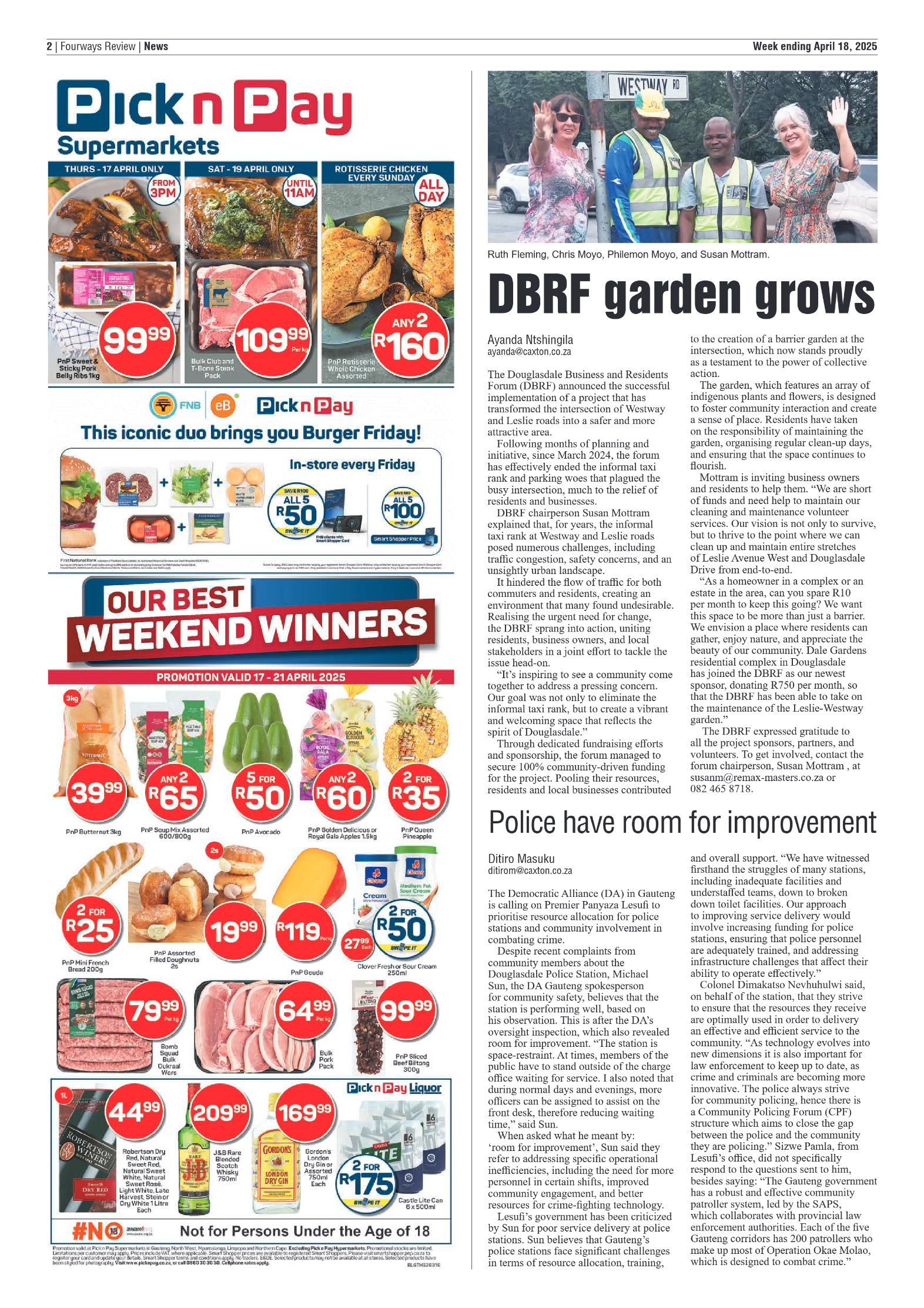 Fourways Review 18 April 2025 page 2