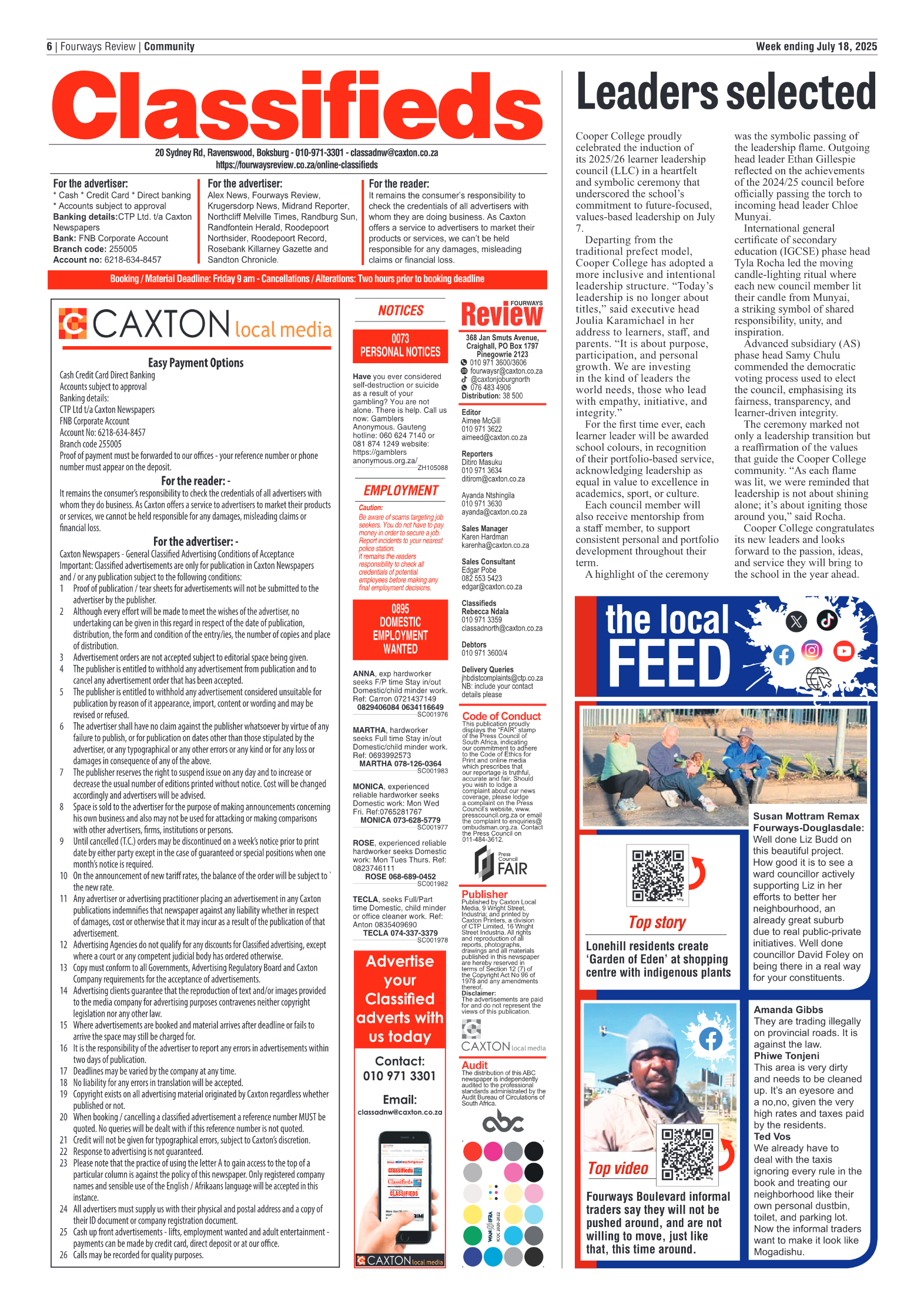 Fourways Review 18 July 2025 page 6