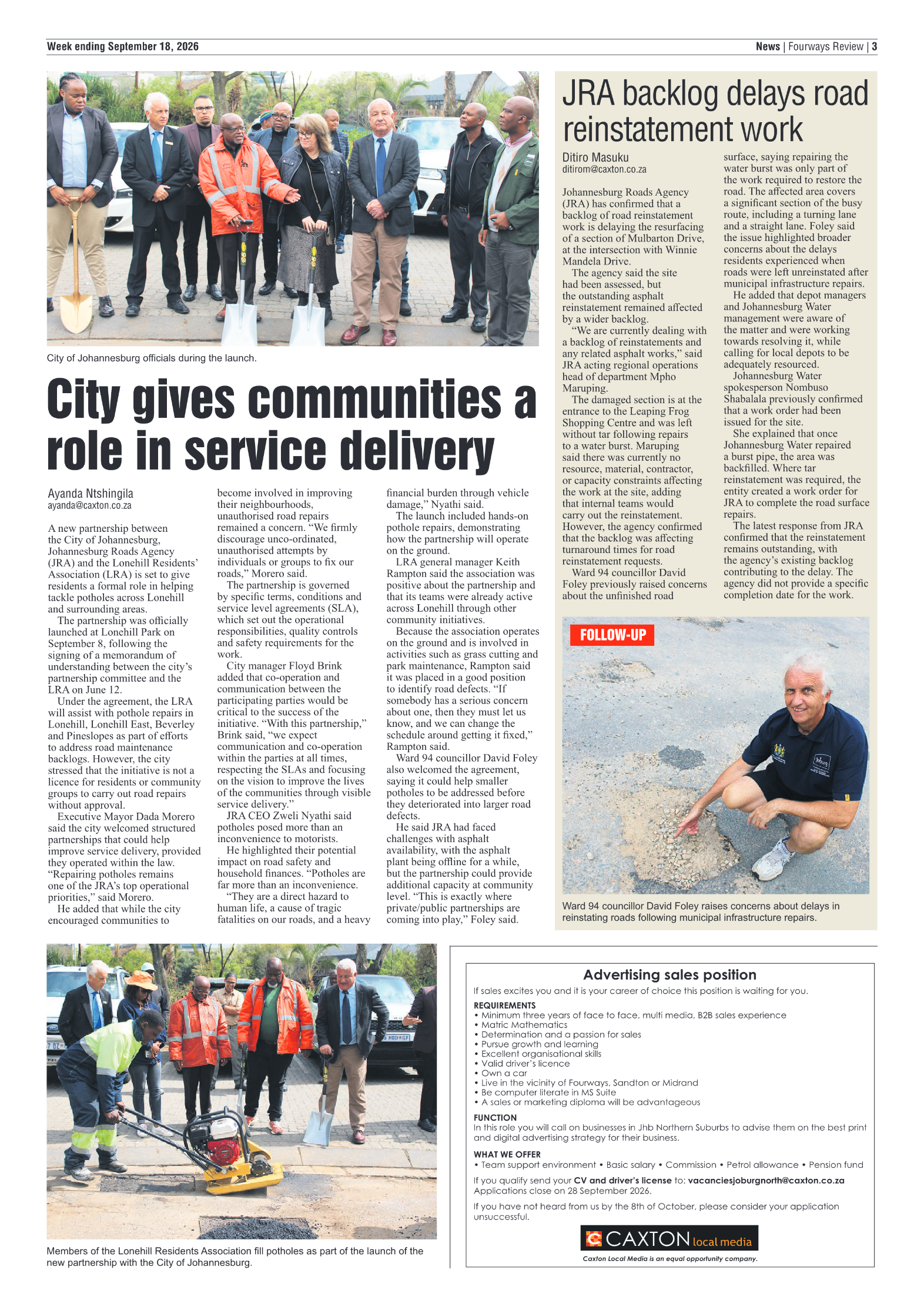 Fourways Review 18 September 2026 page 3