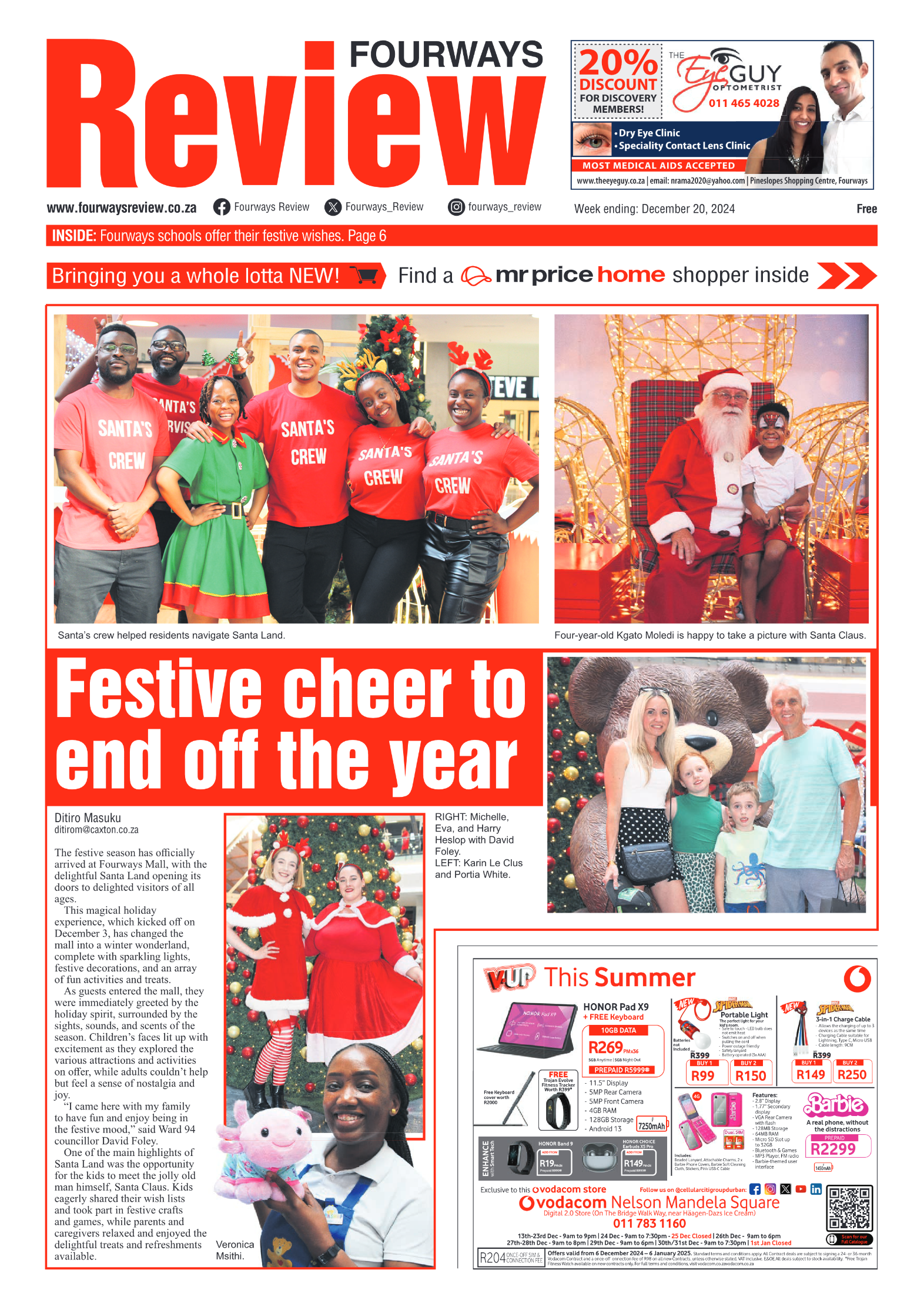 Fourways Review 20 December 2024 page 1