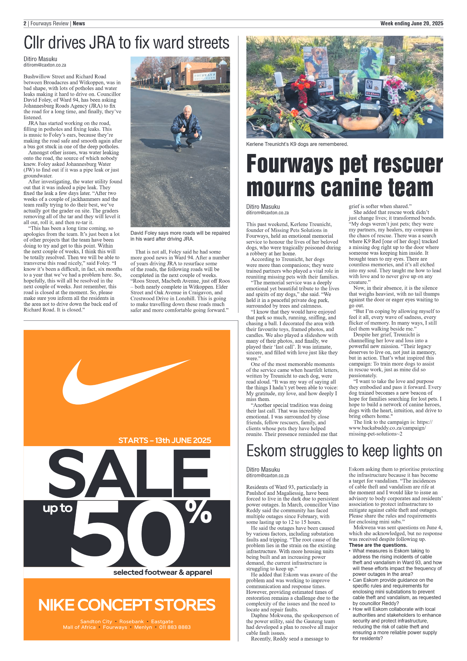 Fourways Review 20 June 2025 page 2