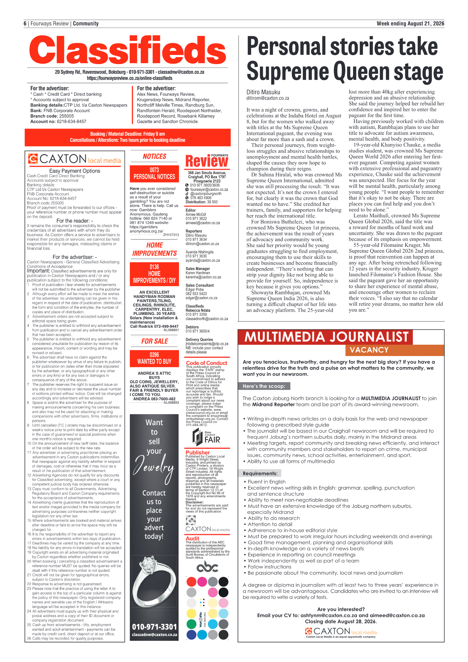 Fourways Review 21 August 2026 page 6