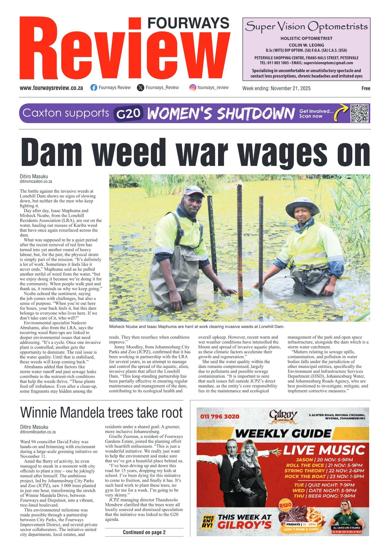 Fourways Review 21 November 2025 page 1