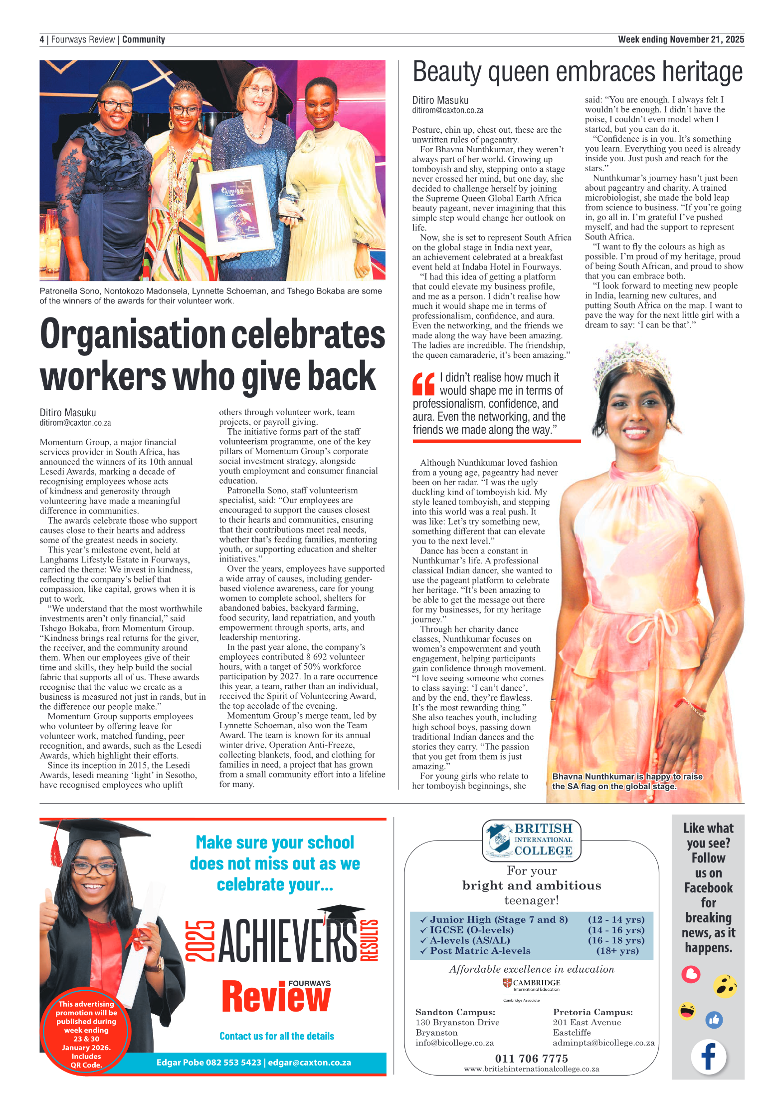 Fourways Review 21 November 2025 page 4