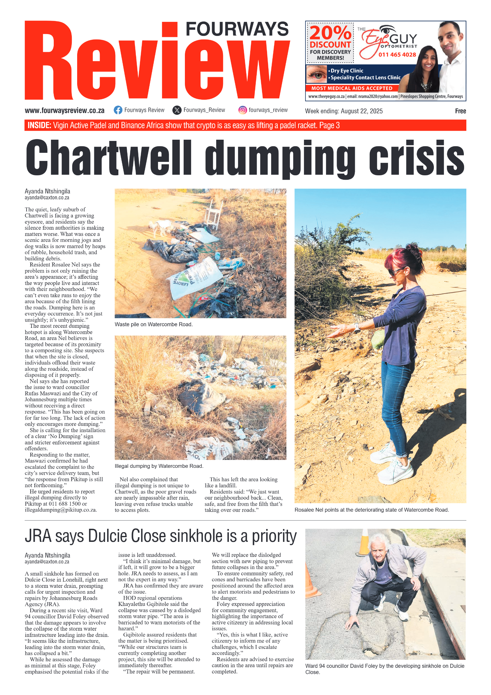 Fourways Review 22 August 2025 page 1