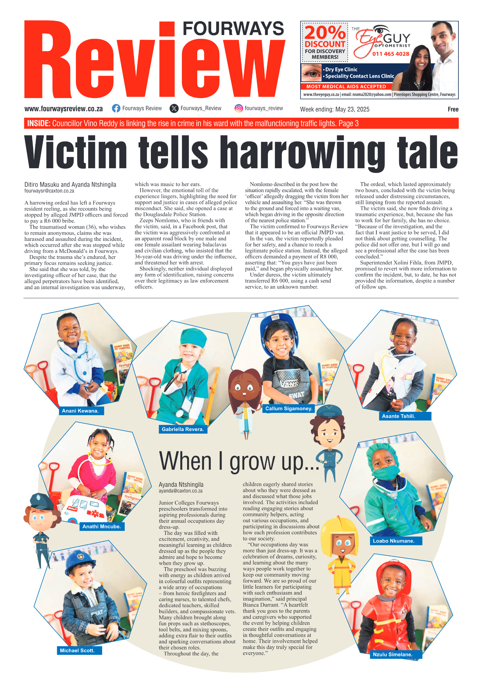 Fourways Review 23 May 2025 page 1