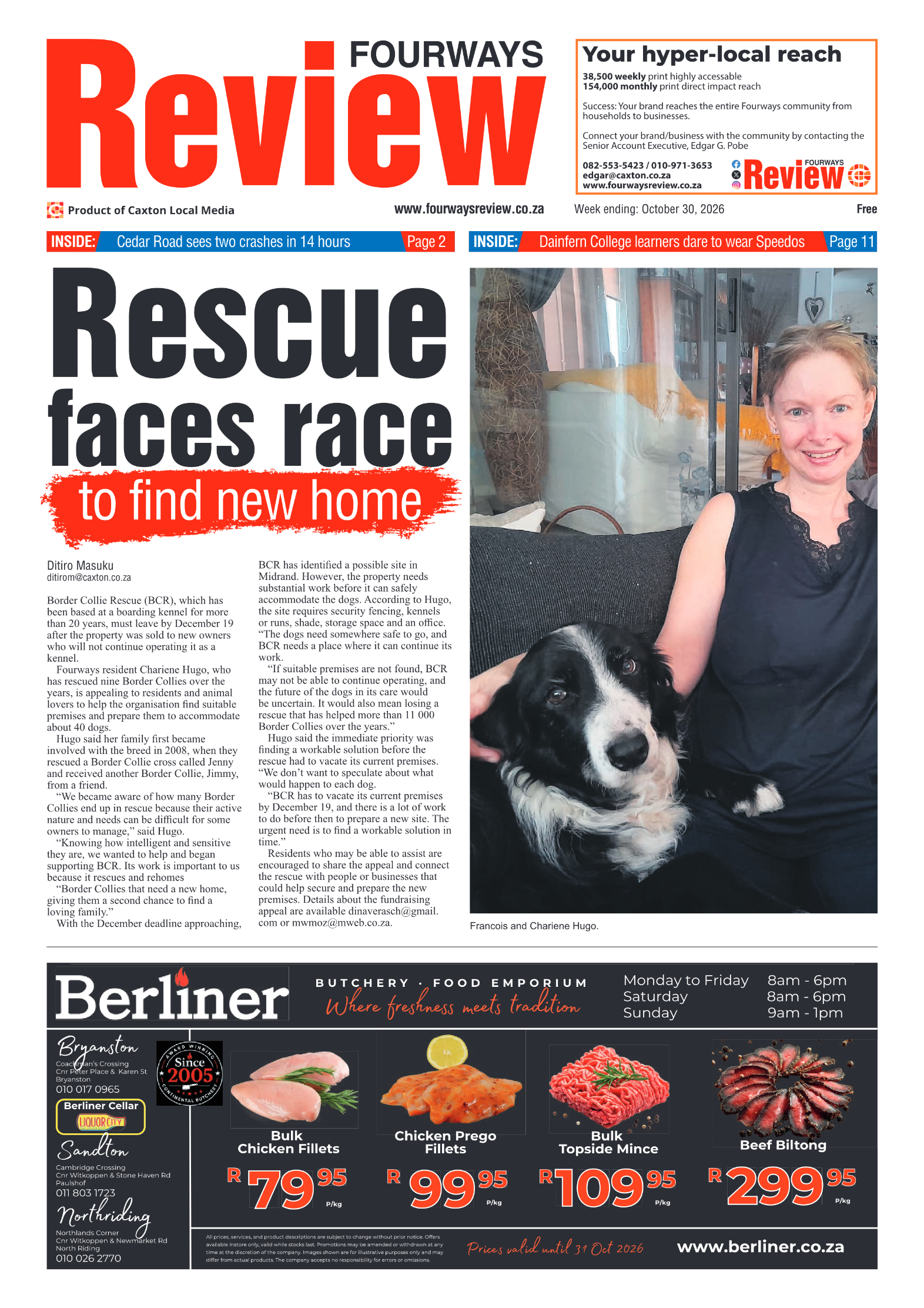 Fourways Review 30 October 2026 page 1