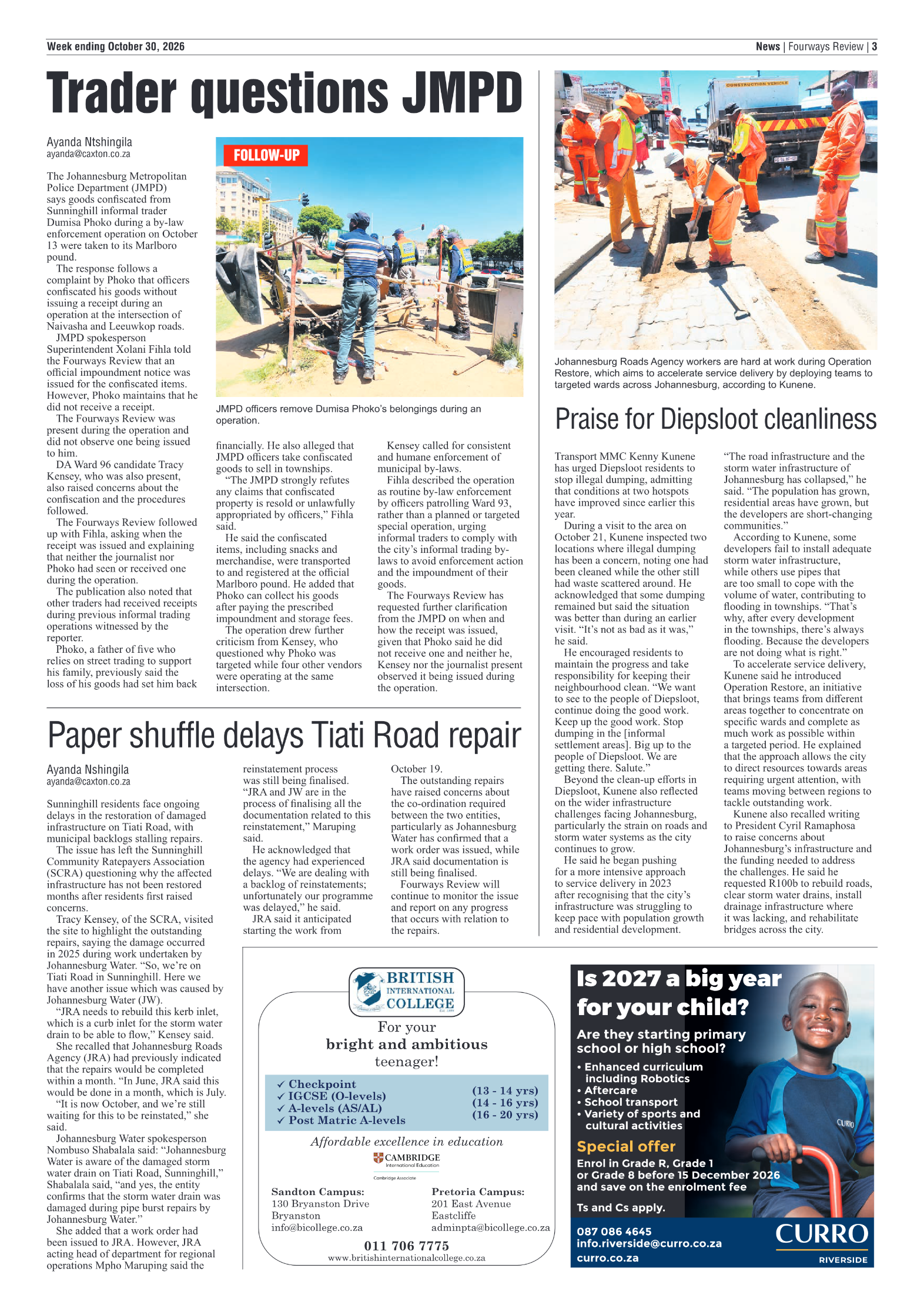 Fourways Review 30 October 2026 page 3