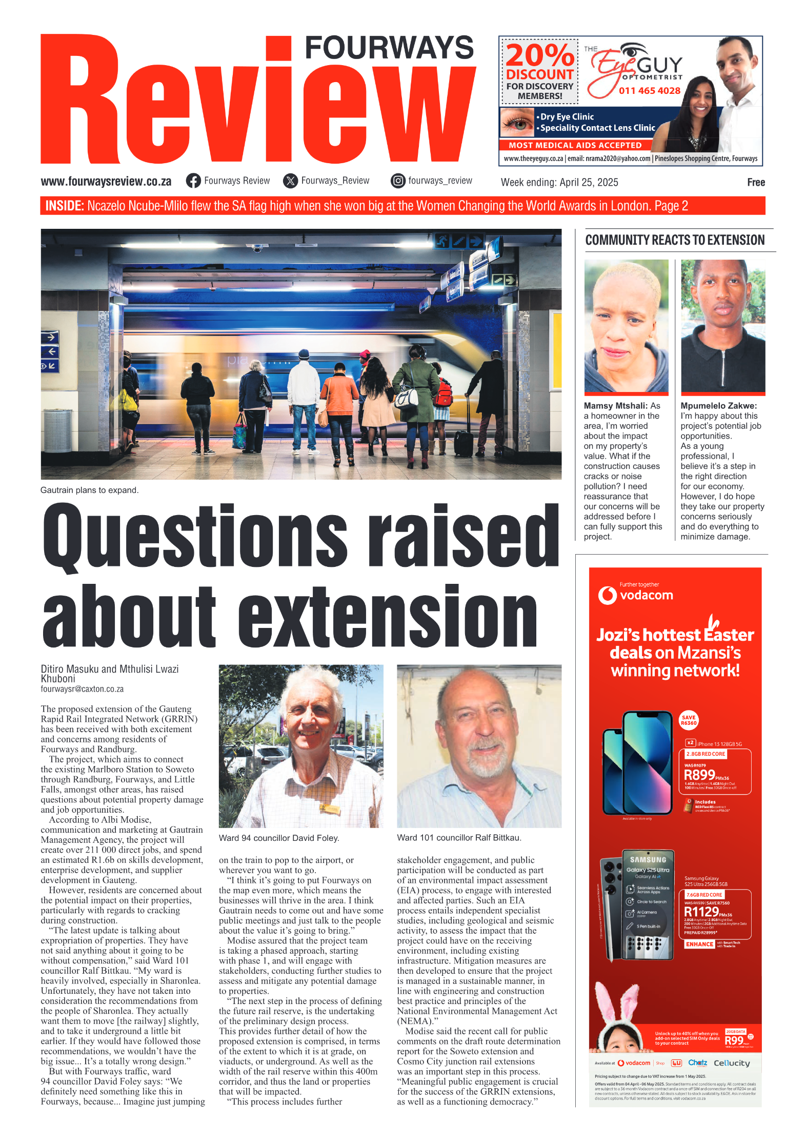 Fourways Review 25 April 2025 page 1