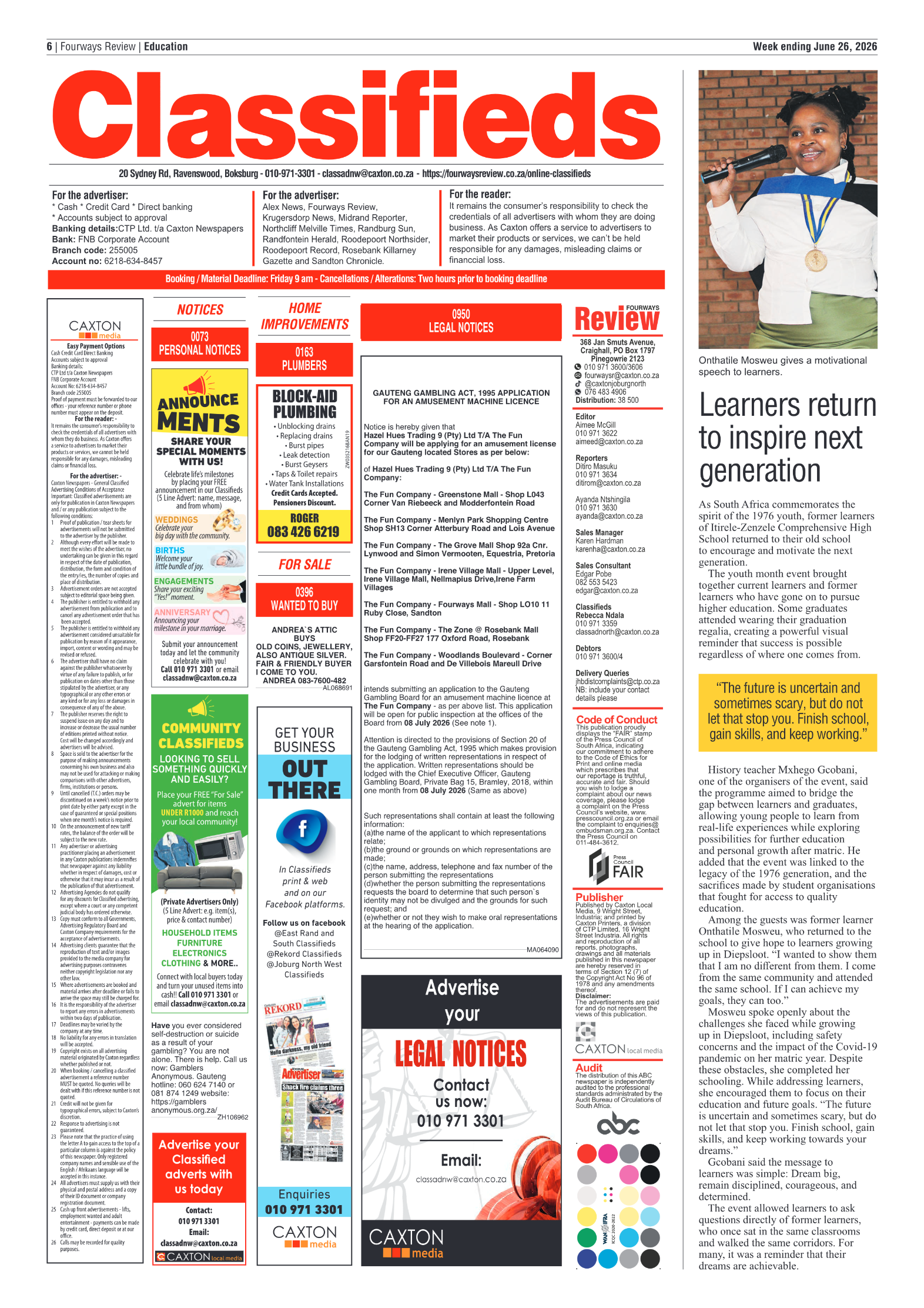 Fourways Review 26 June 2026 page 6
