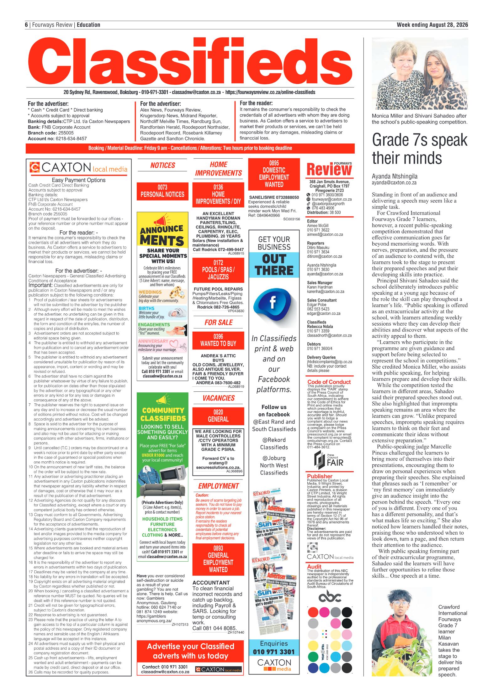 Fourways Review 28 August 2026 page 6