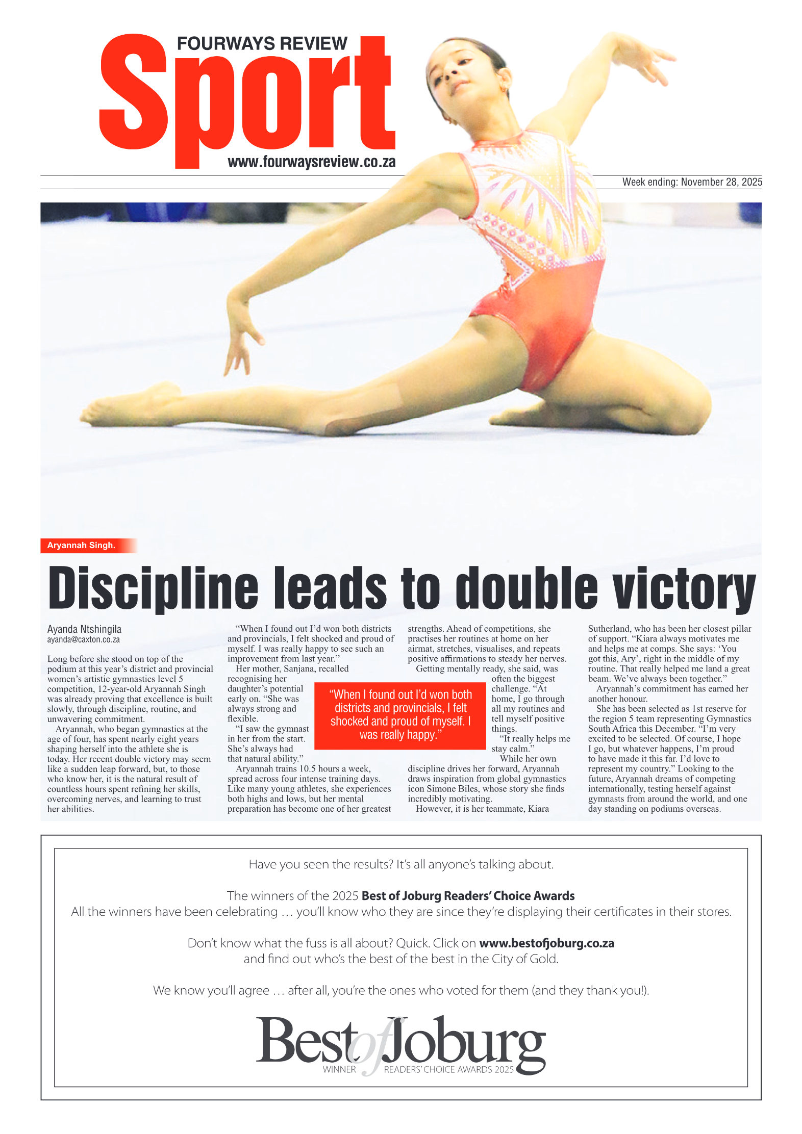 Fourways Review 28 November 2025 page 18