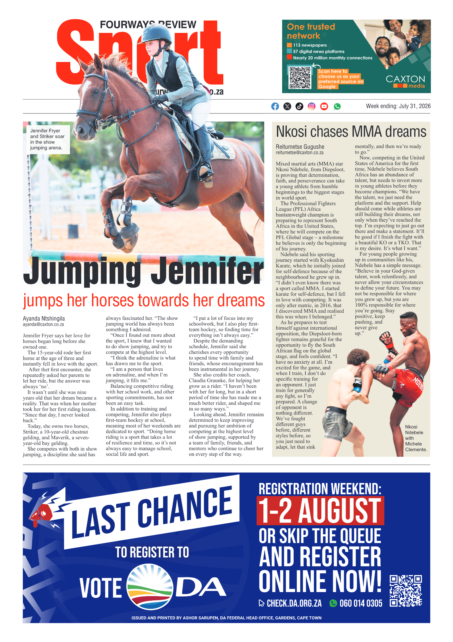 Fourways Review 31 July 2026 page 20