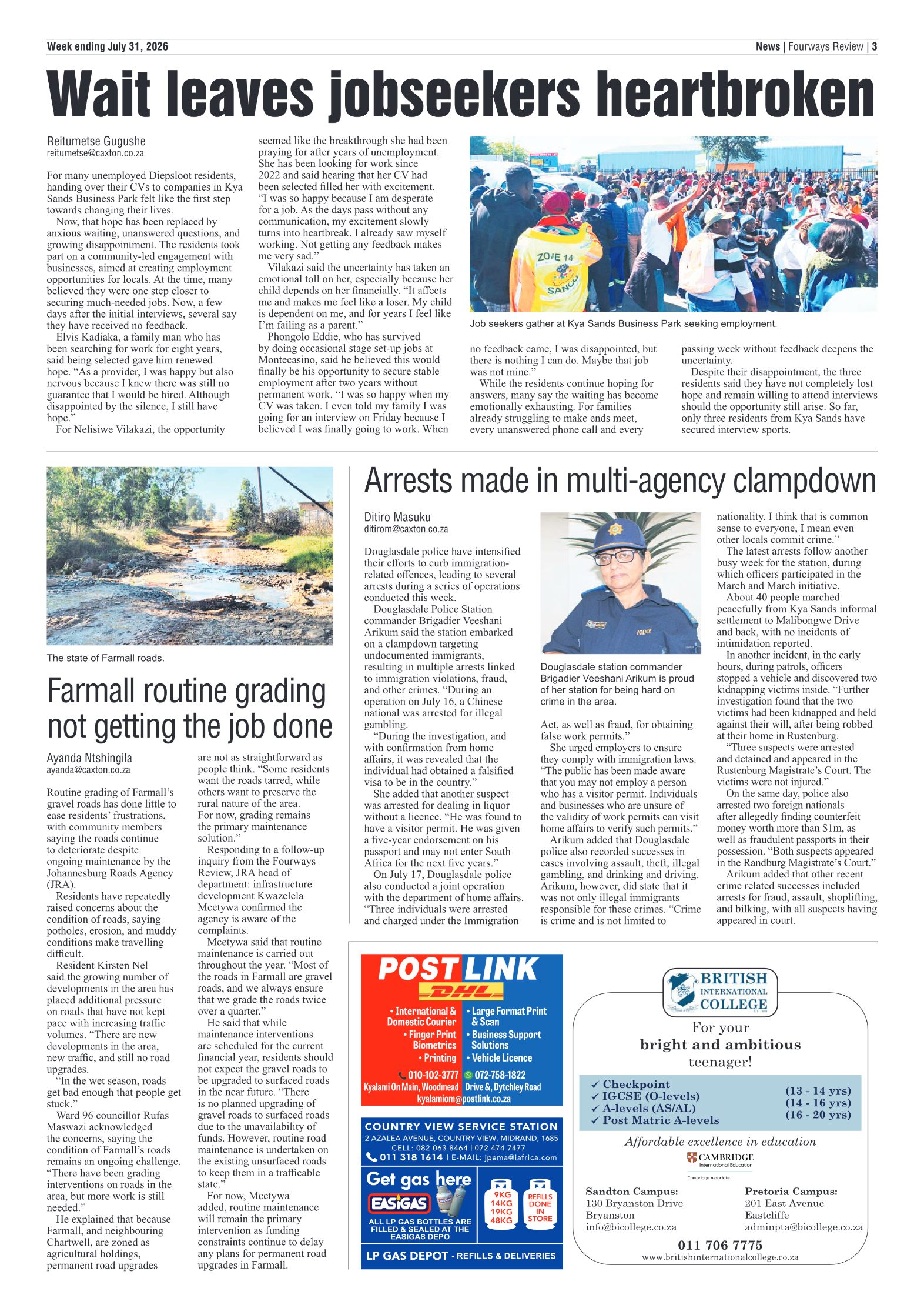 Fourways Review 31 July 2026 page 3