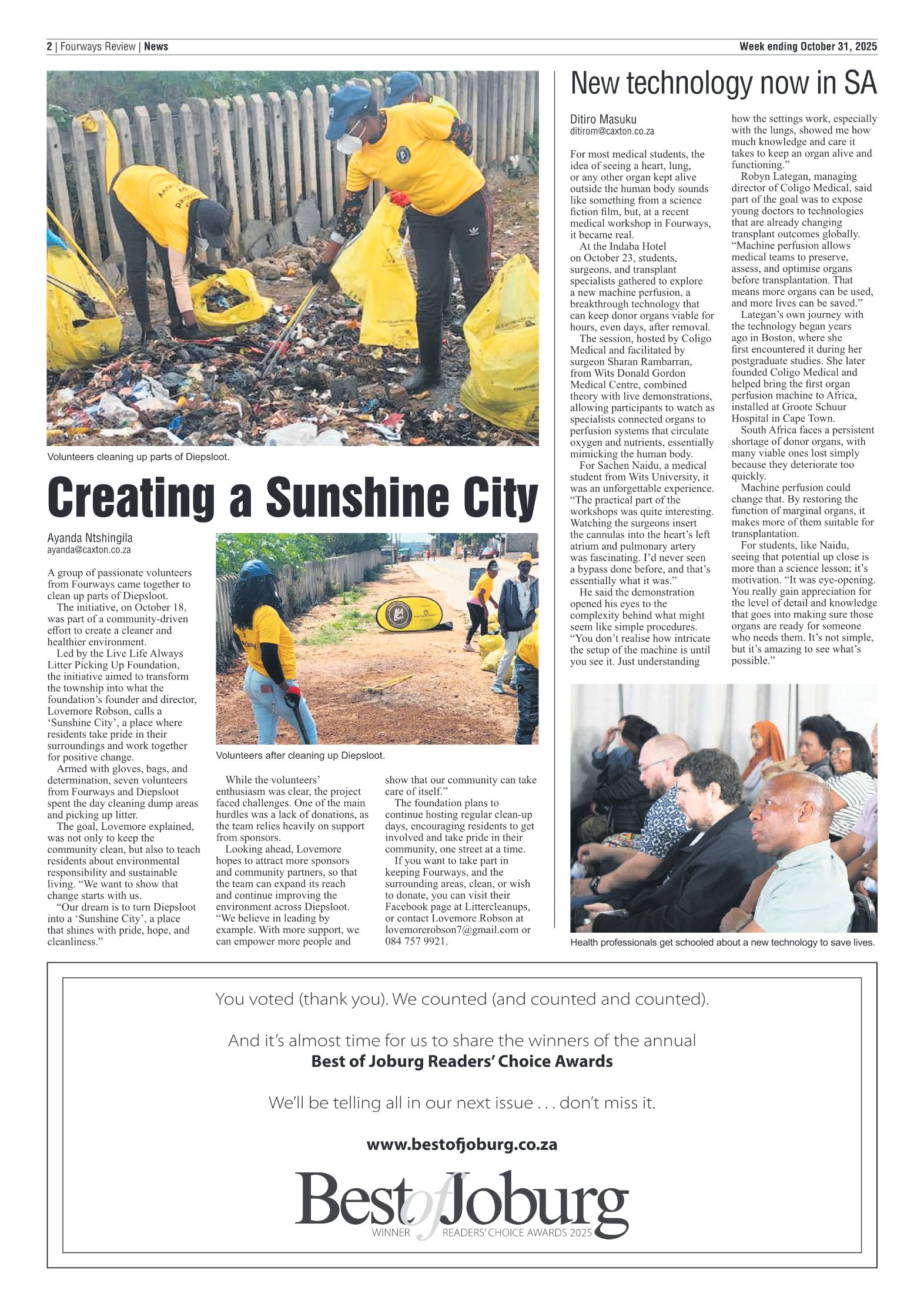 Fourways Review 31 October 2025 page 2