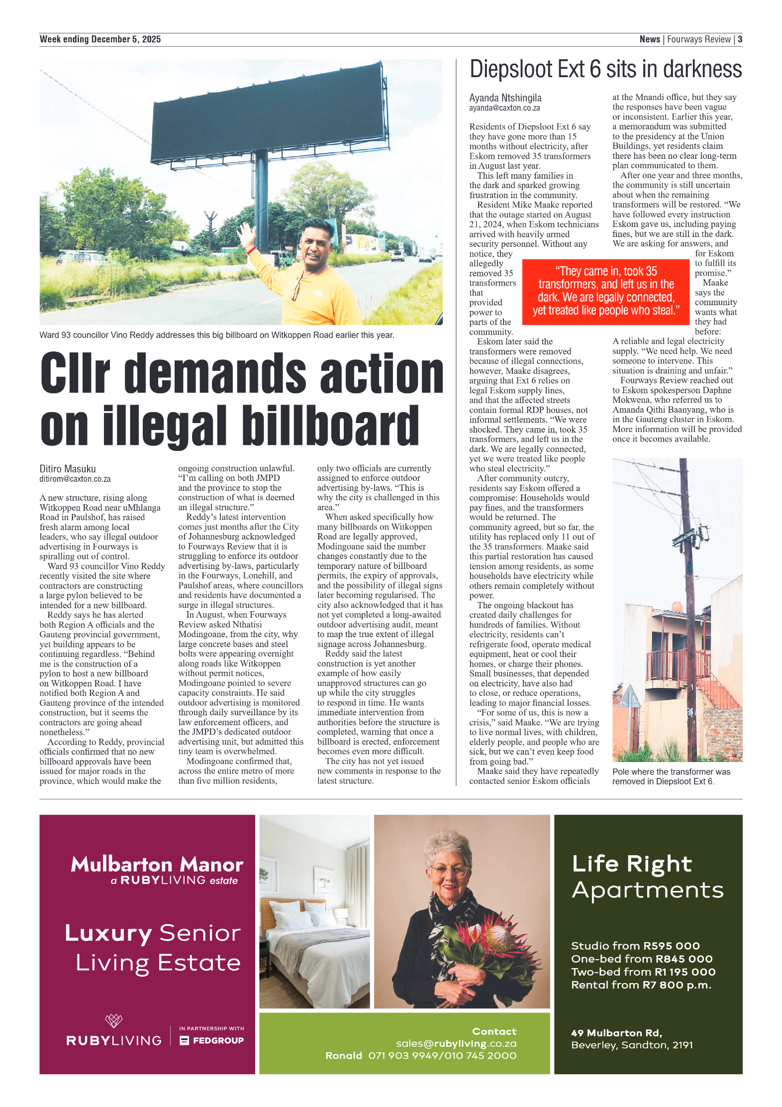 Fourways Review 5 December 2025 page 3