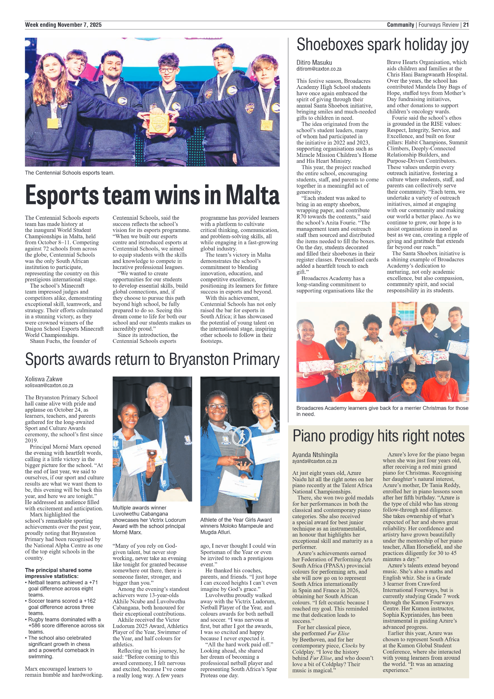 Fourways Review 7 November 2025 page 21