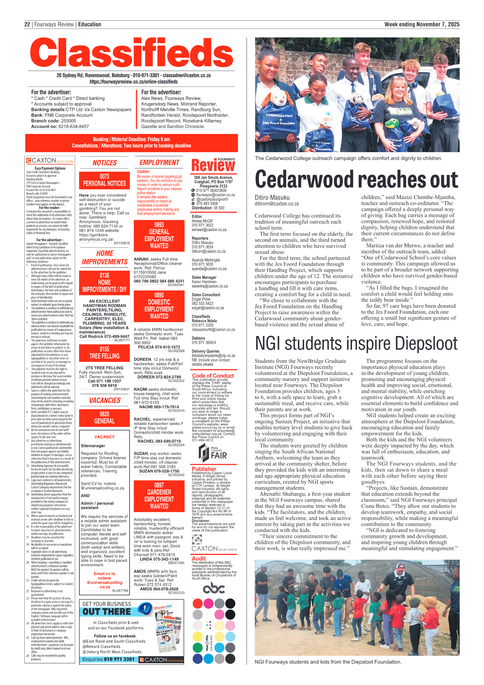 Fourways Review 7 November 2025 page 22