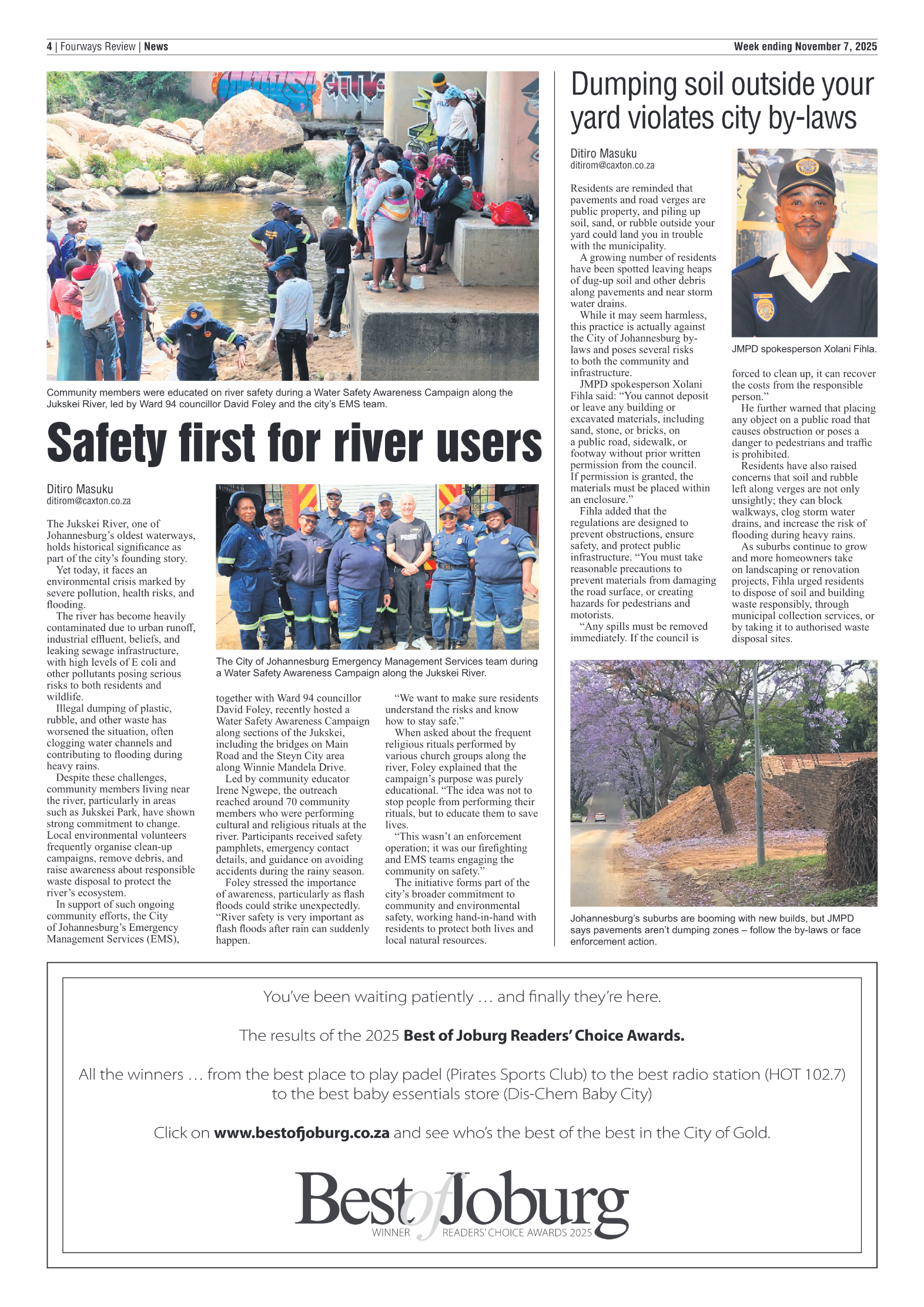 Fourways Review 7 November 2025 page 4