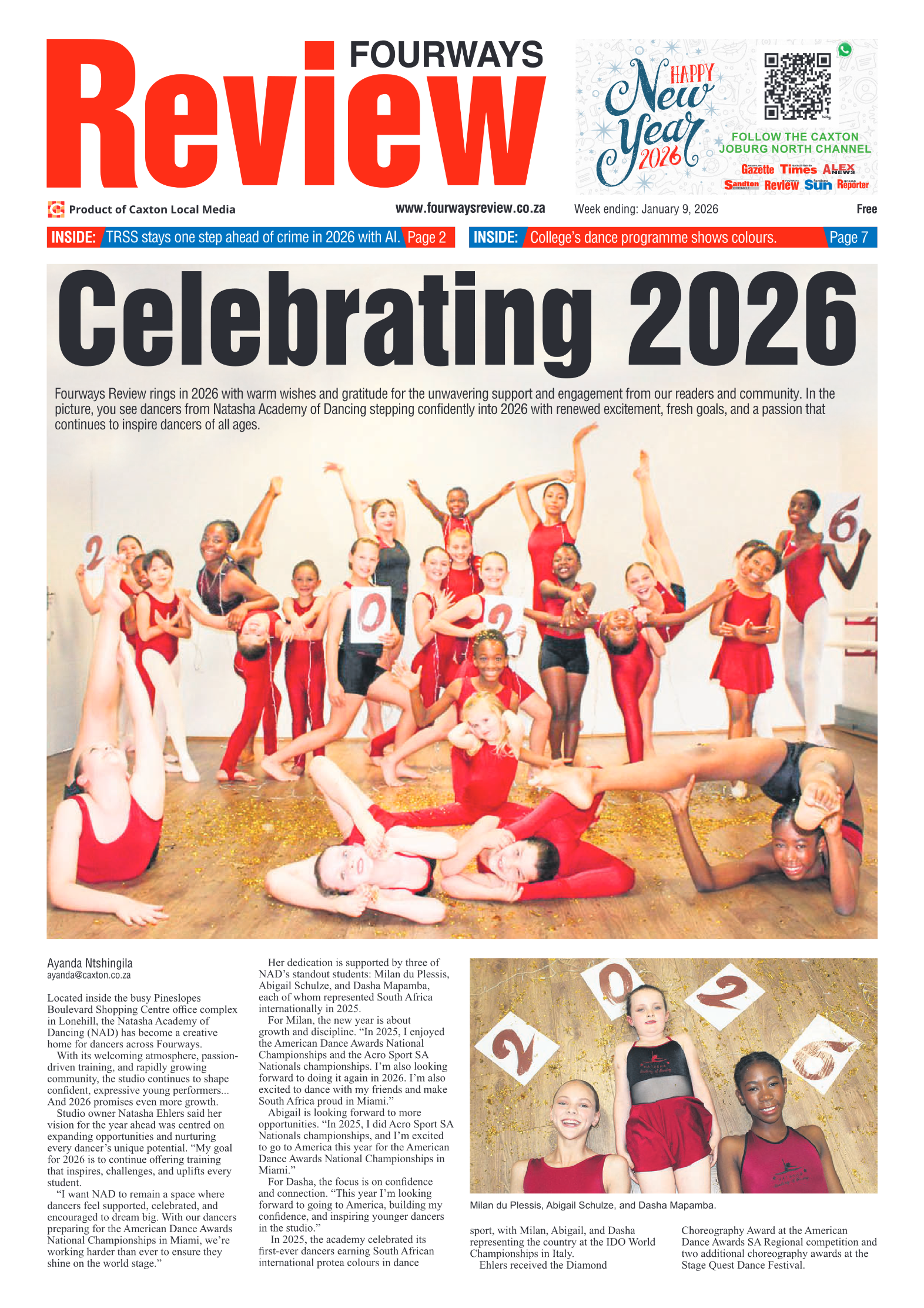 Fourways Review 9 January 2026 page 1