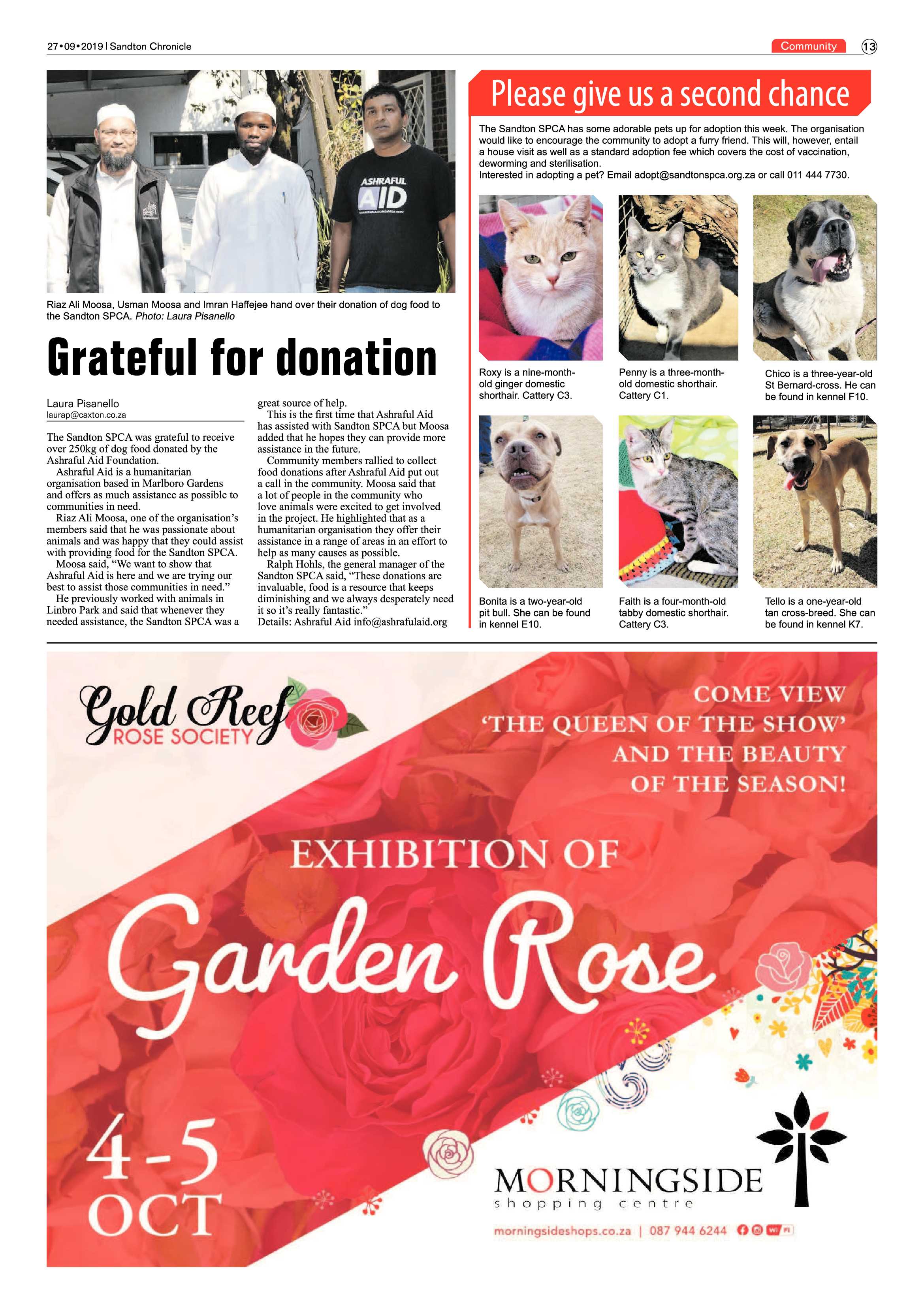 Sandton Chronicle 27 September, 2019 page 13