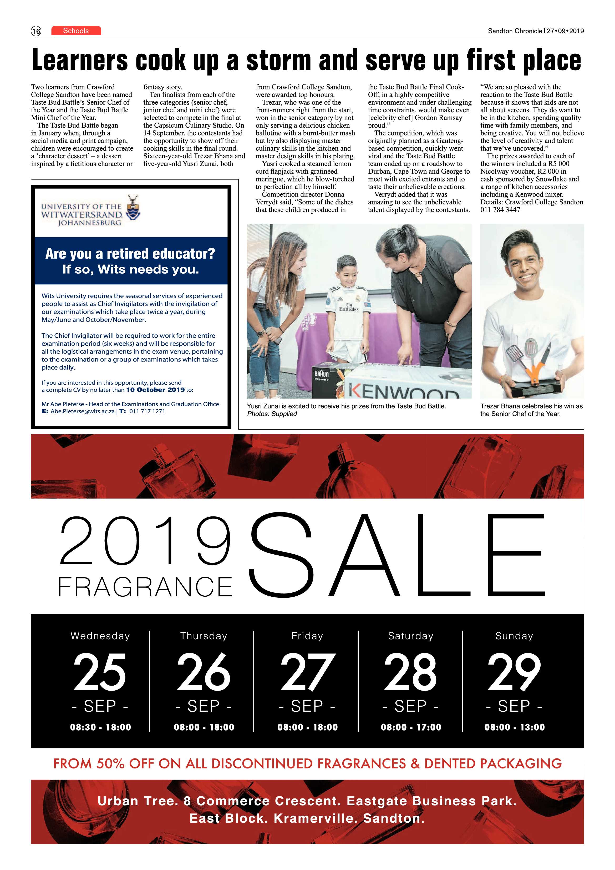 Sandton Chronicle 27 September, 2019 page 16