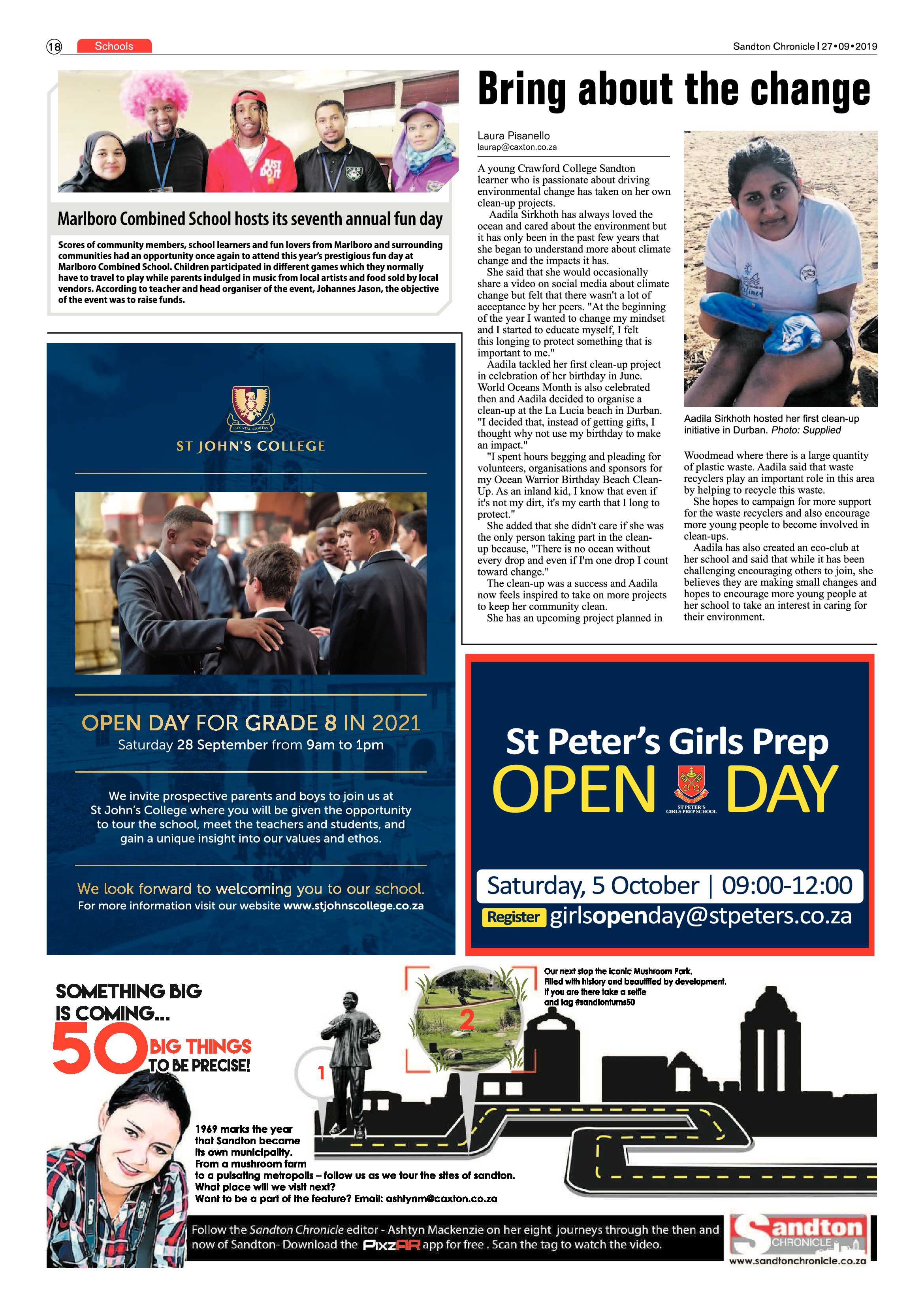 Sandton Chronicle 27 September, 2019 page 18