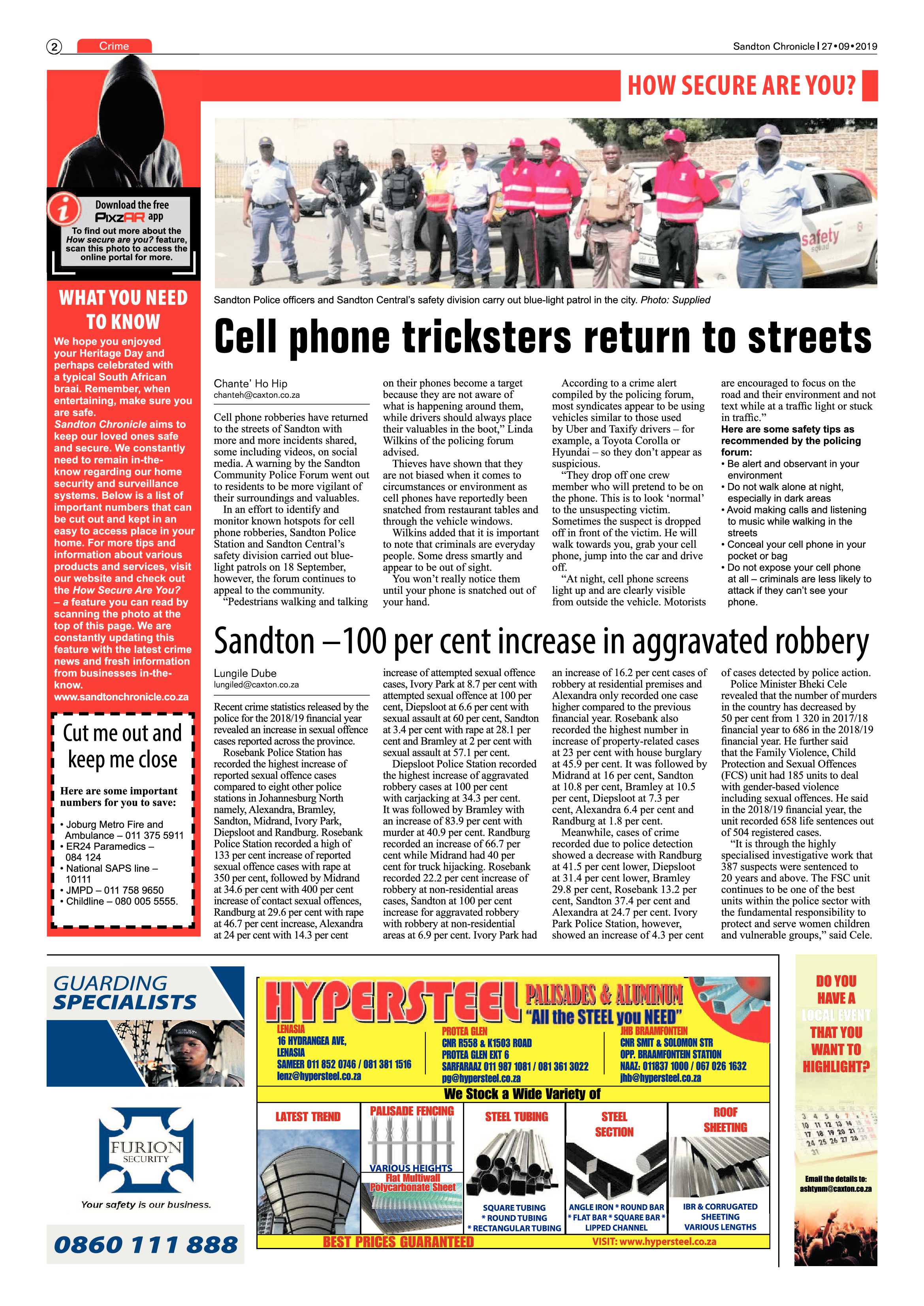 Sandton Chronicle 27 September, 2019 page 2