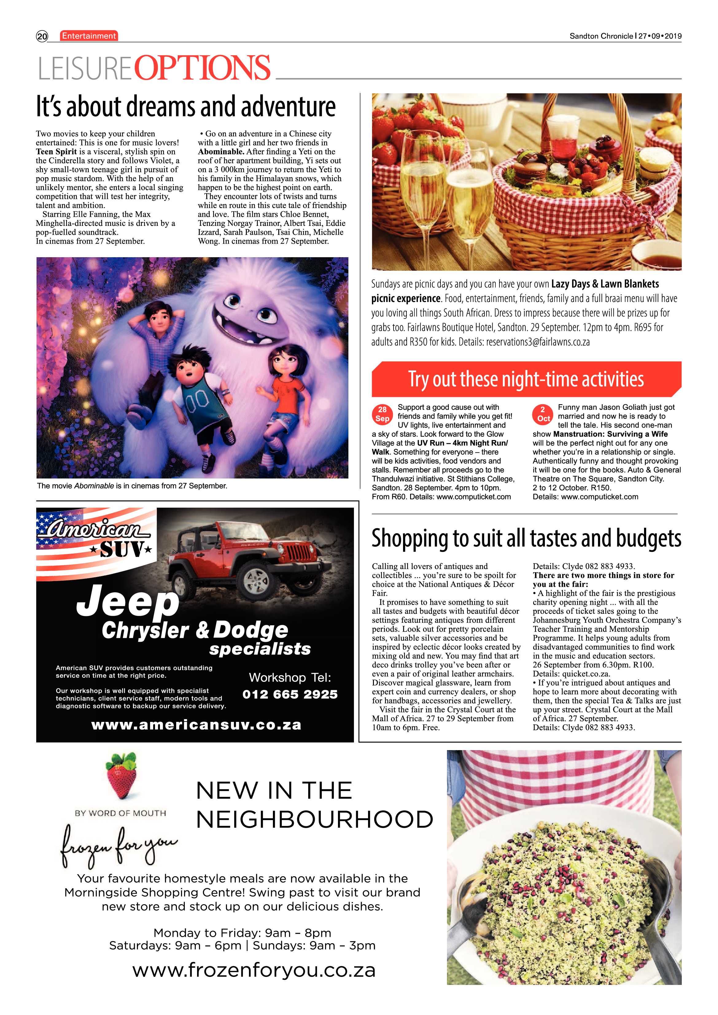 Sandton Chronicle 27 September, 2019 page 20
