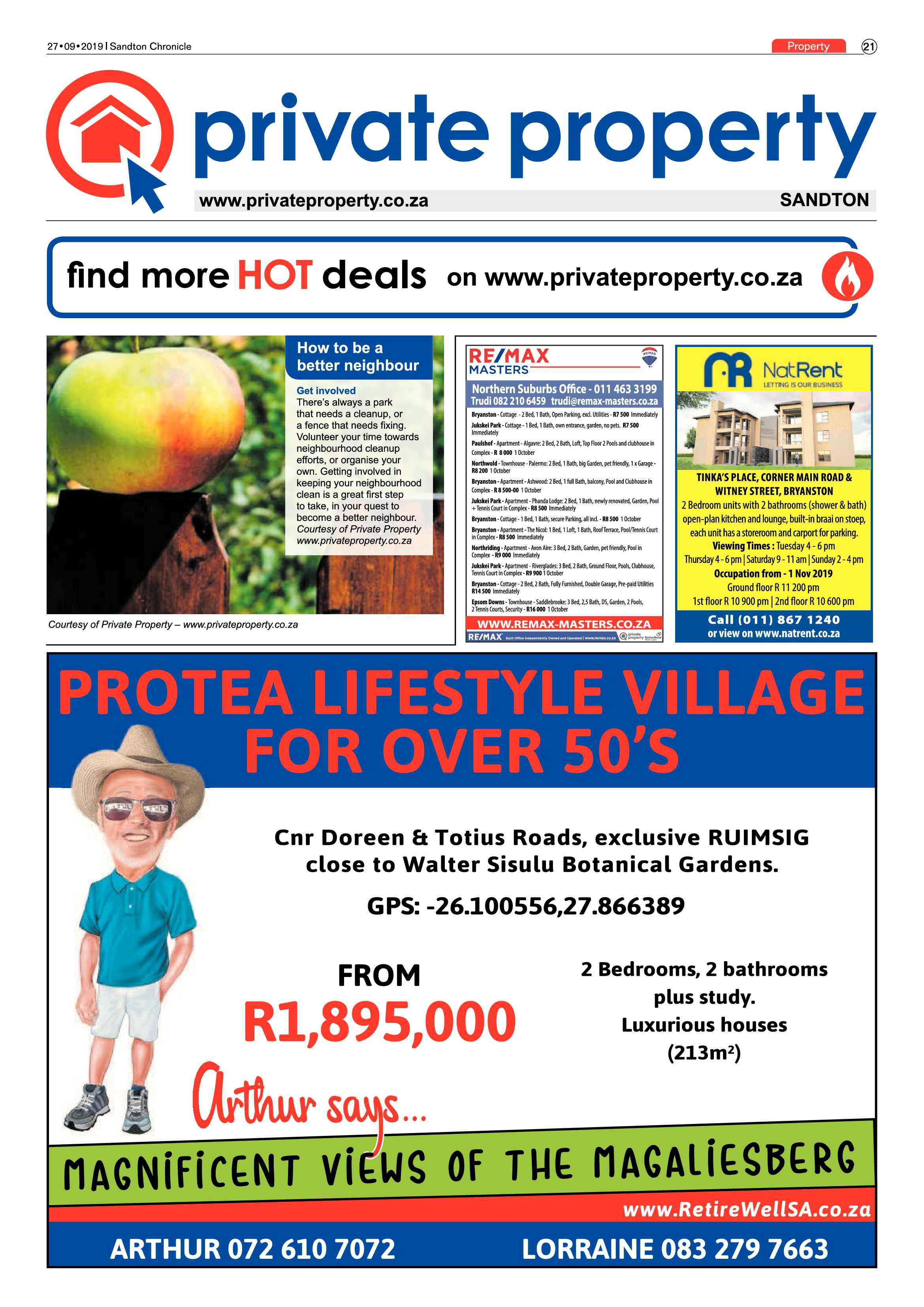 Sandton Chronicle 27 September, 2019 page 21