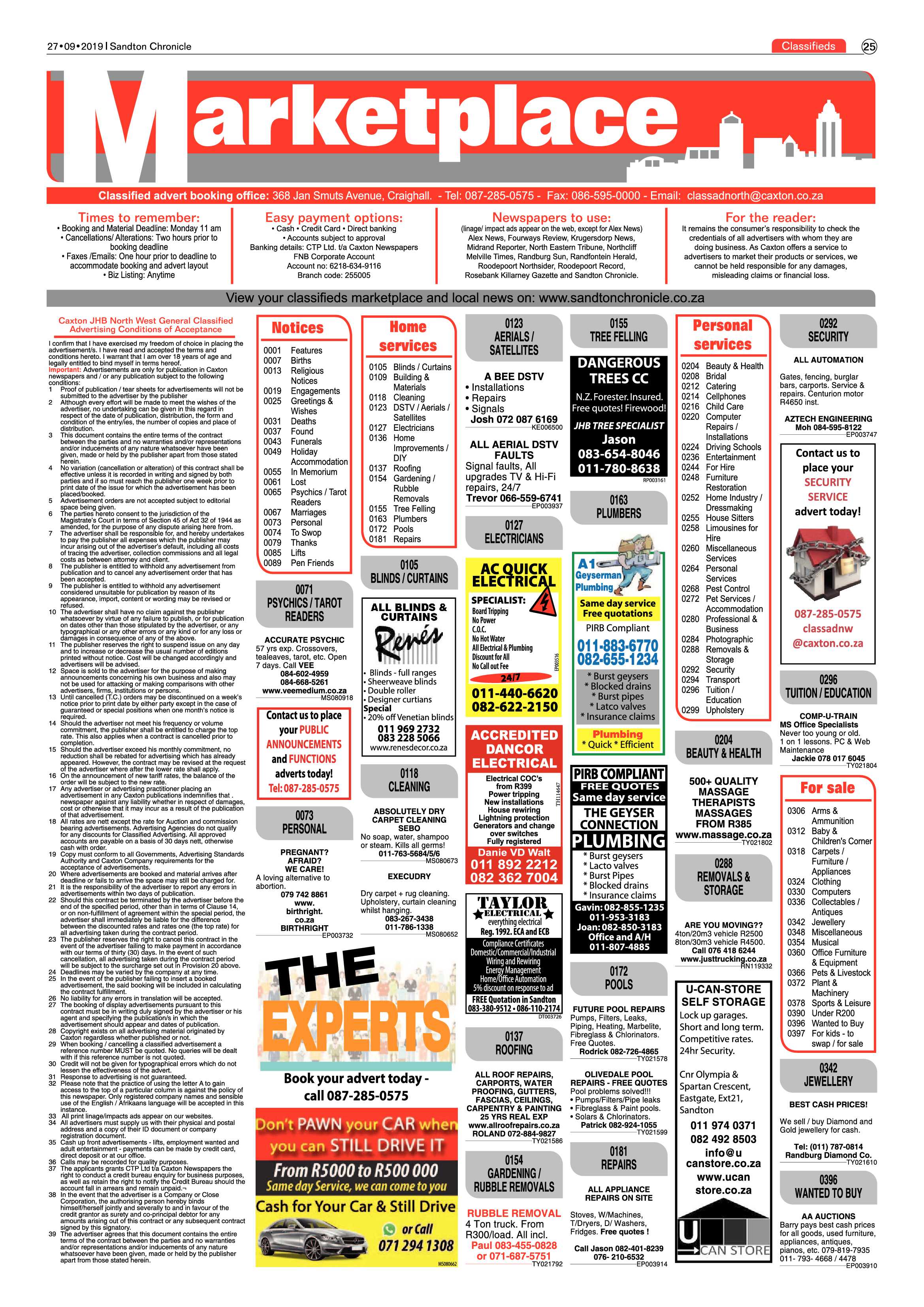 Sandton Chronicle 27 September, 2019 page 25