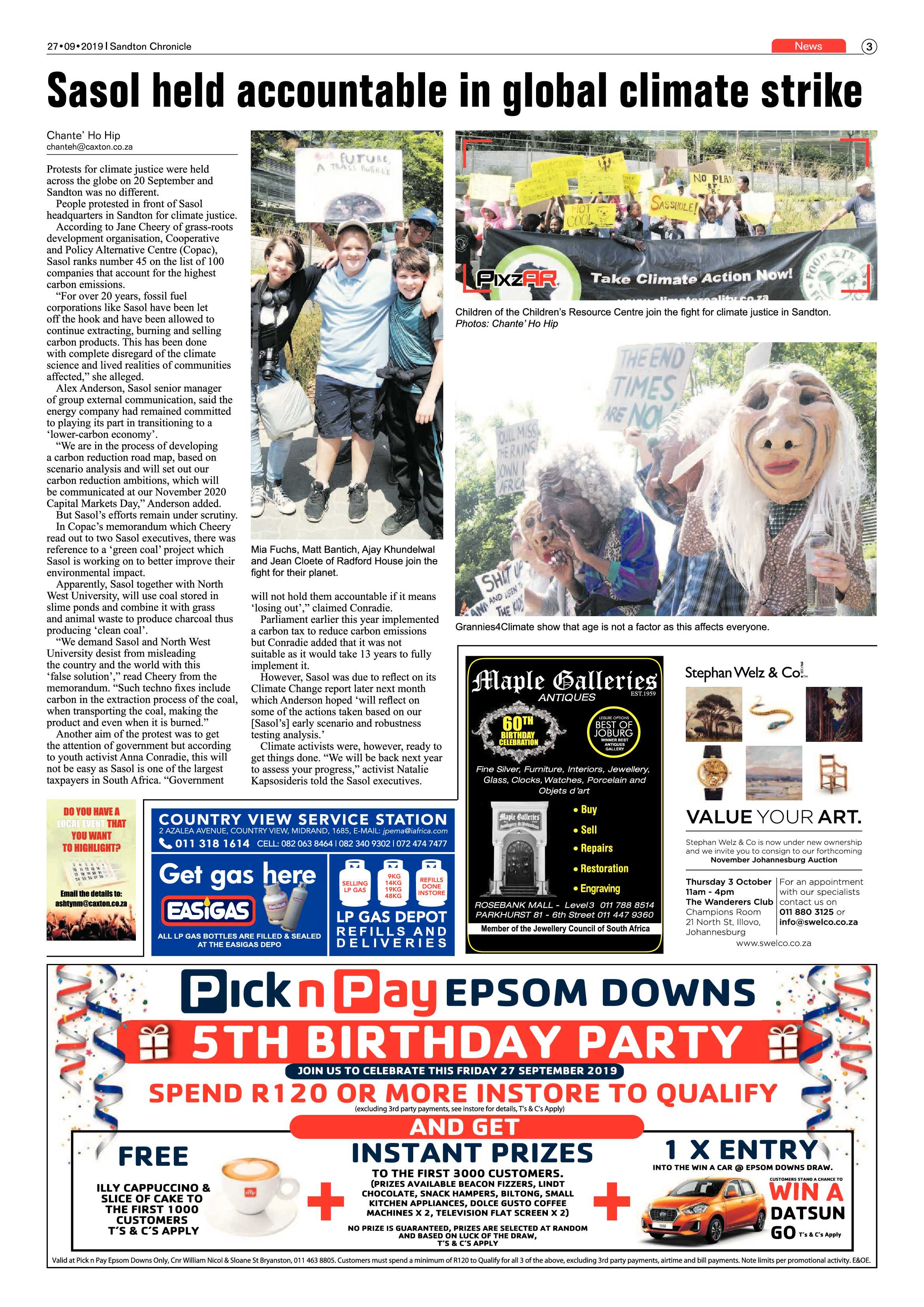 Sandton Chronicle 27 September, 2019 page 3